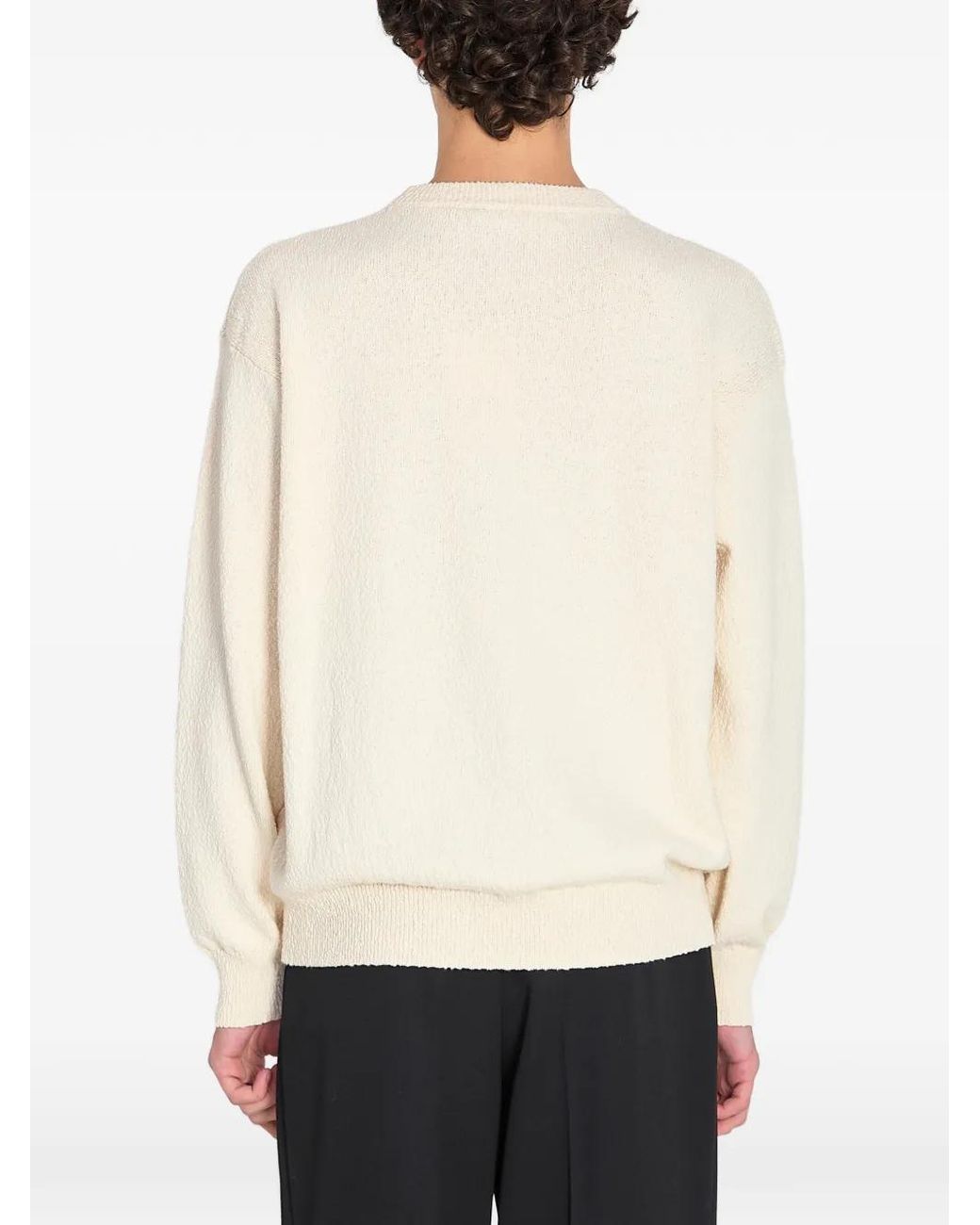Roberto Collina White Crew-Neck Sweater for men