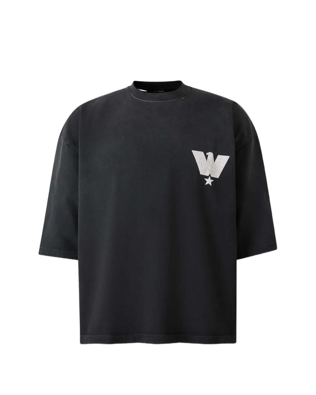 Willy Chavarria Black Logo-Print T-Shirt for men