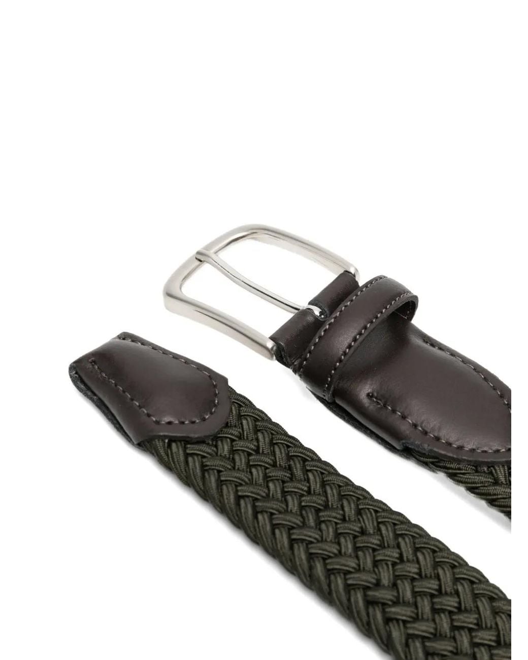 Eraldo Black Braided Woven Belt for men