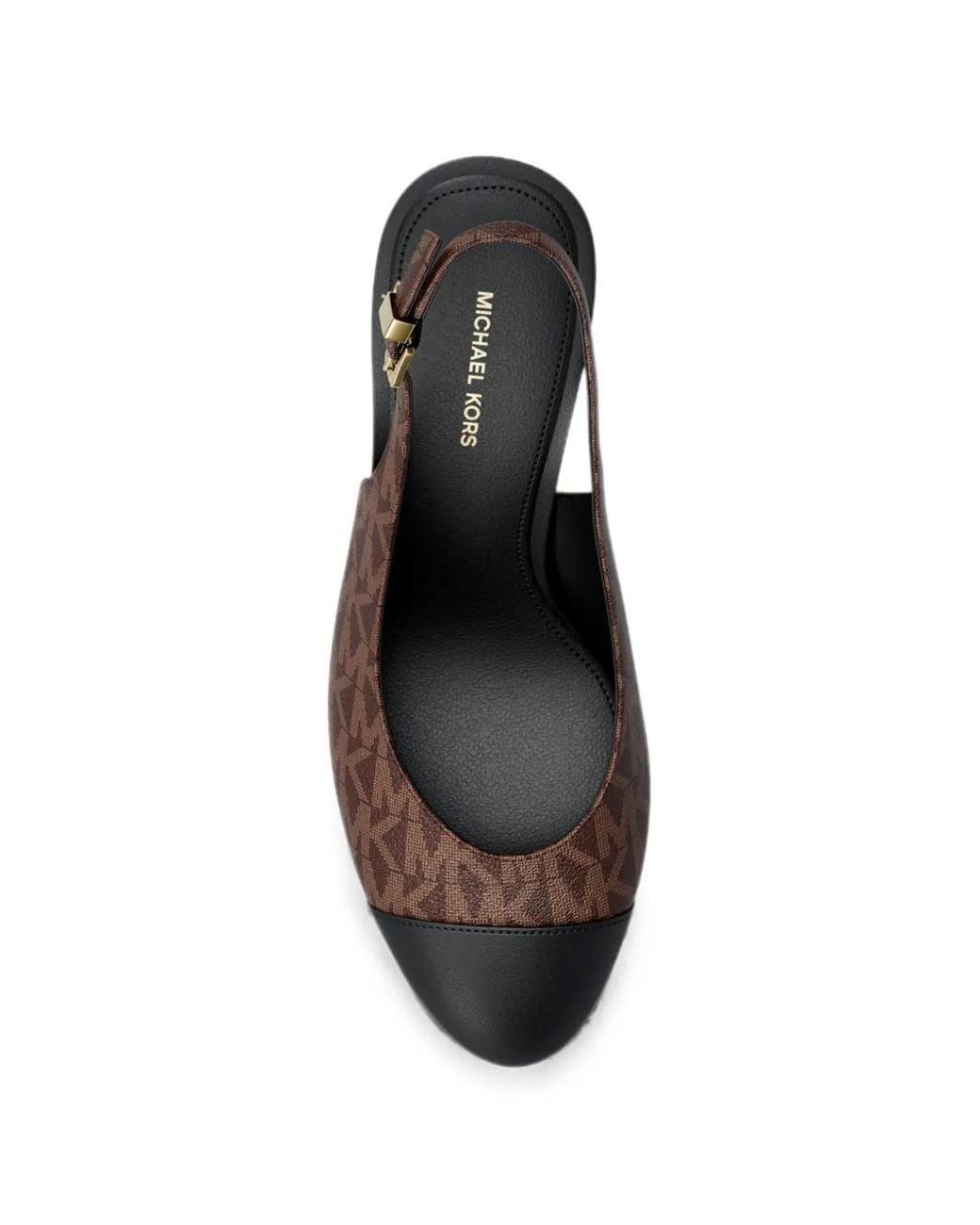 Michael Kors Brown Piper Flex Logo-Print Pumps