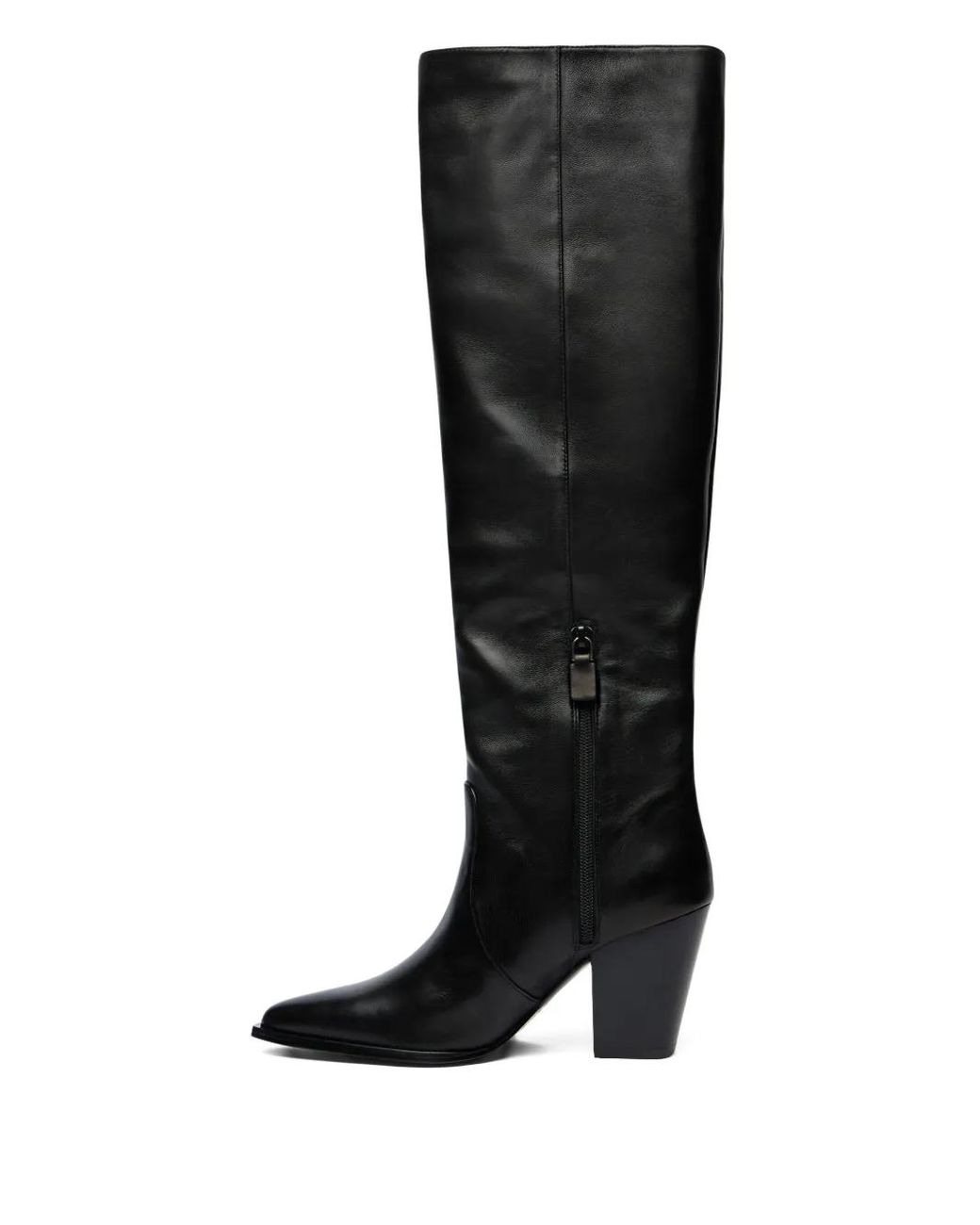 Stuart Weitzman Black Jolene Pointed-Toe Boots