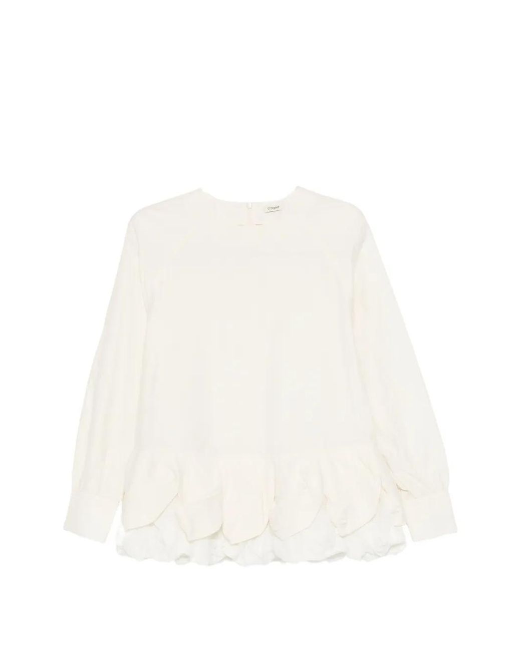 COTEMP White Ruffled Long-Sleeve Top