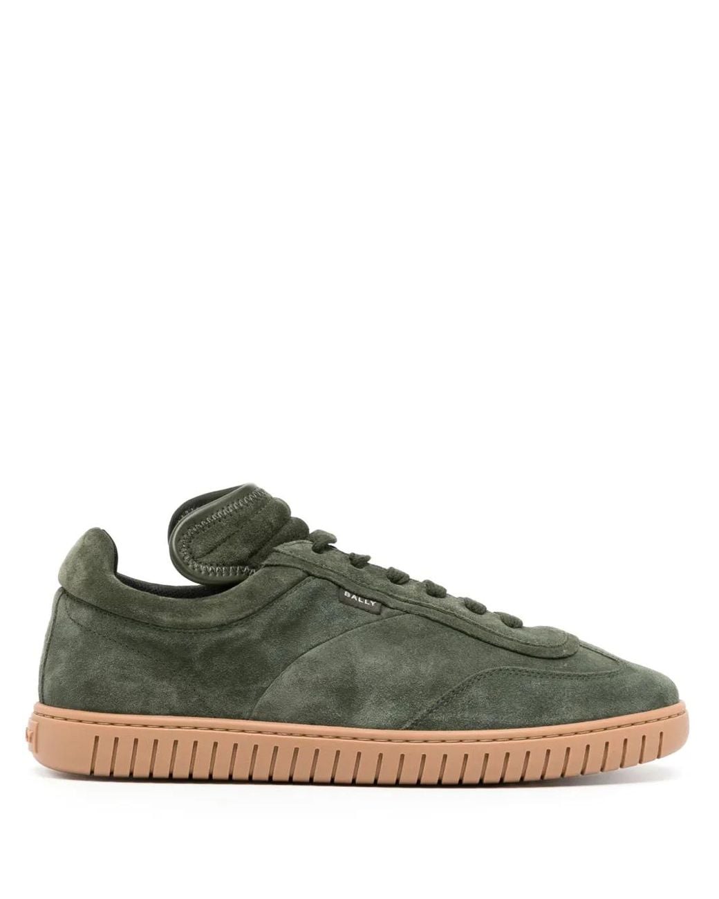 Bally Green Parrel Suede Low-Top Sneakers for men