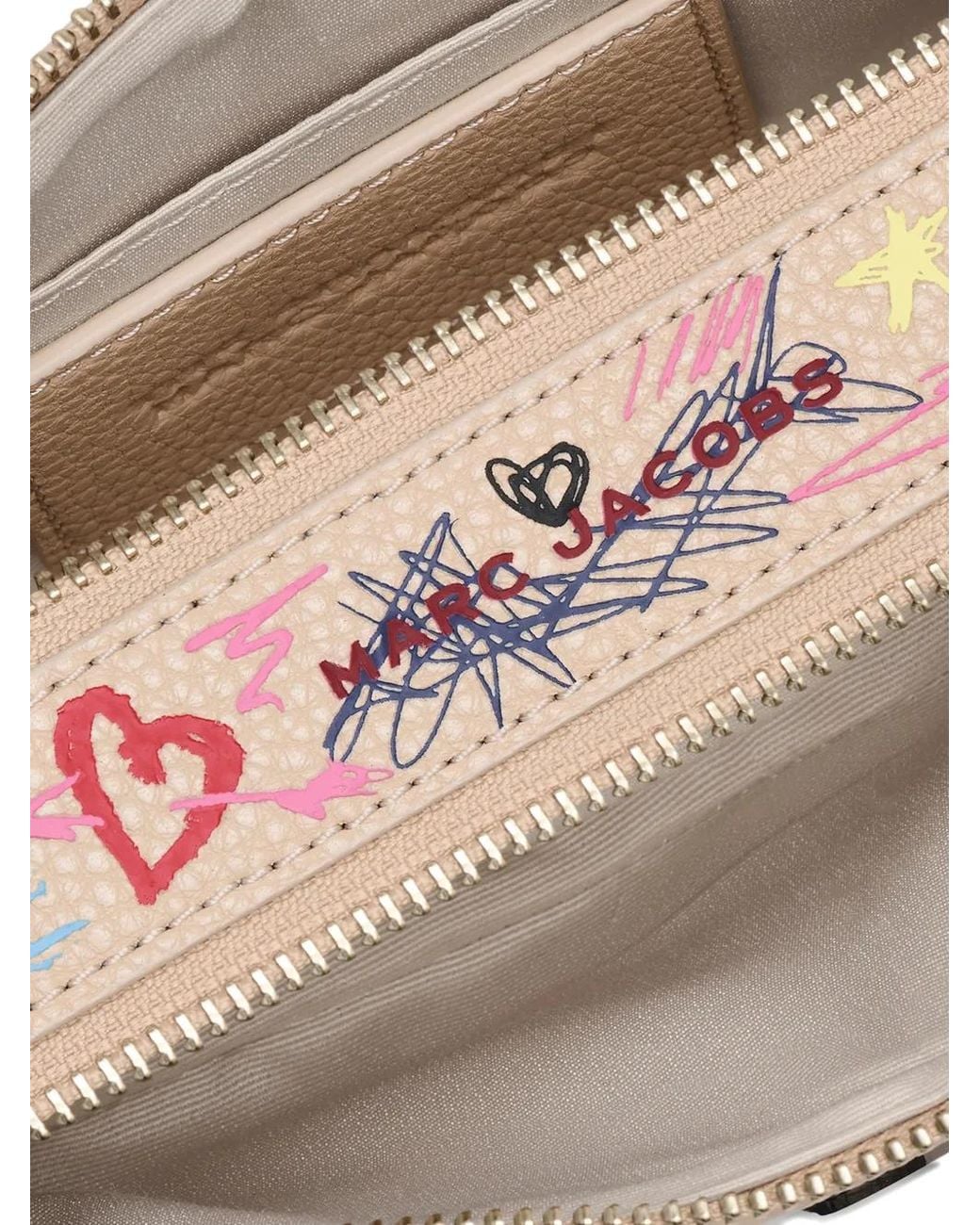 Marc Jacobs Gray The Punk Scribble Snapshot Crossbody Bag