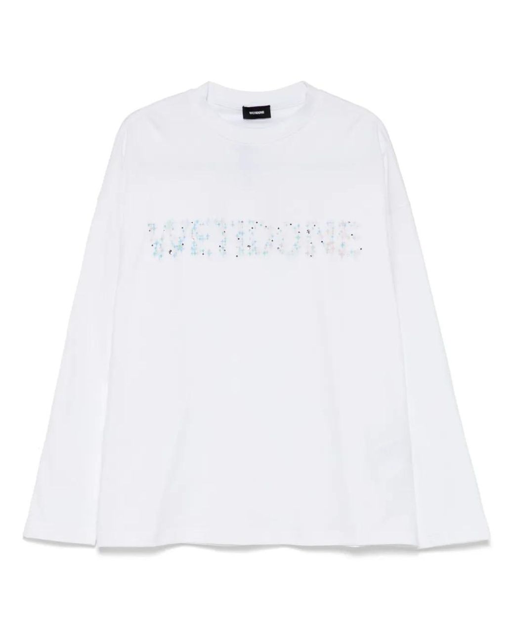 we11done White Sparkle-Logo T-Shirt