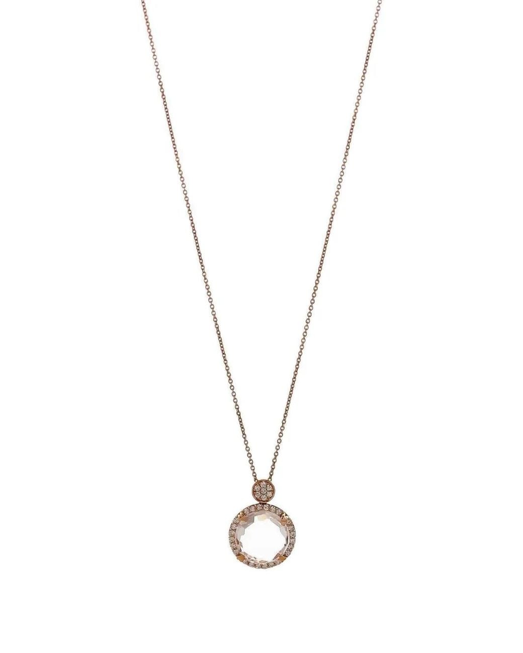 Lisa Nik Metallic Quartz And Diamond Pendant Necklace