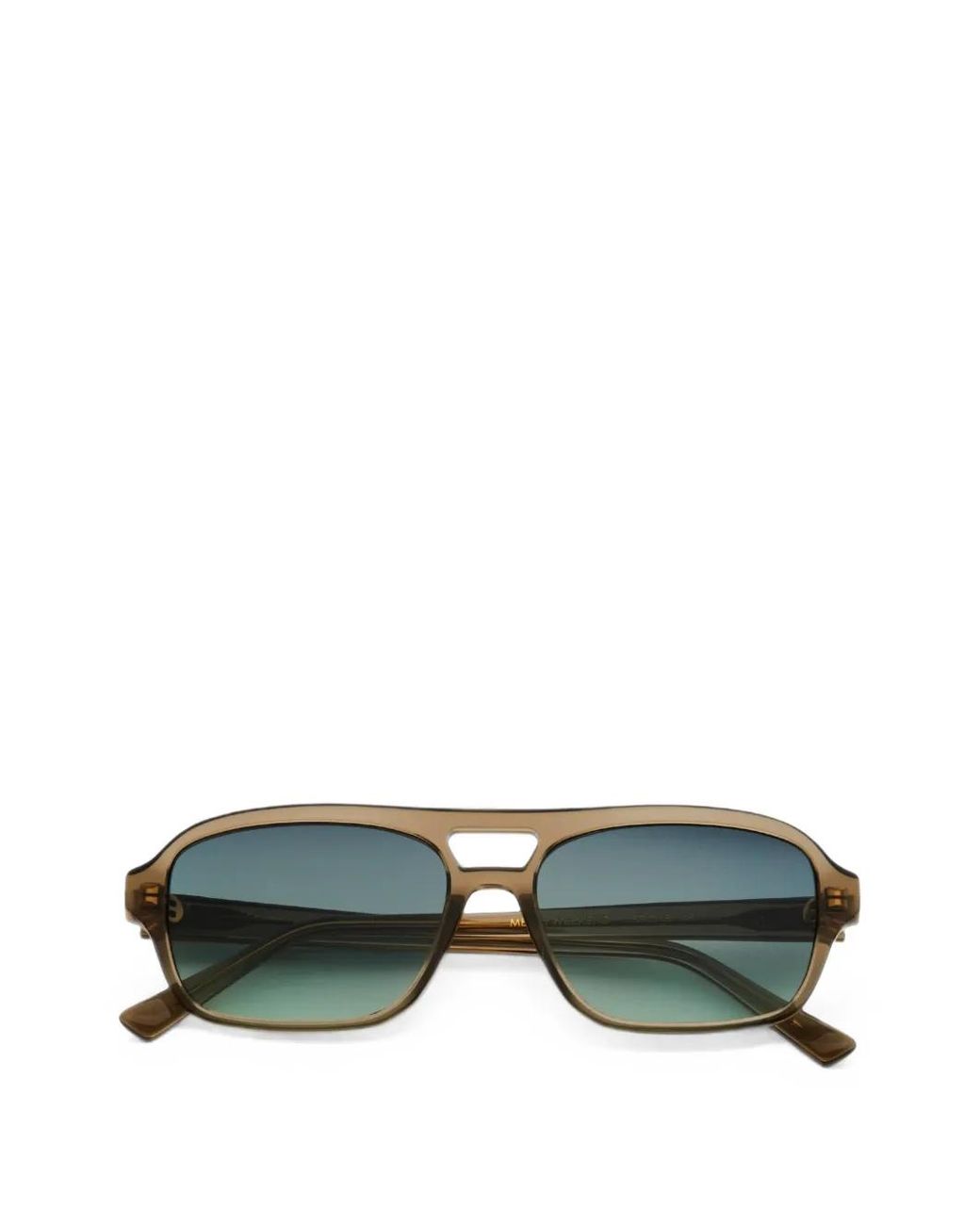 Messyweekend Green Burt Pilot-Frame Sunglasses