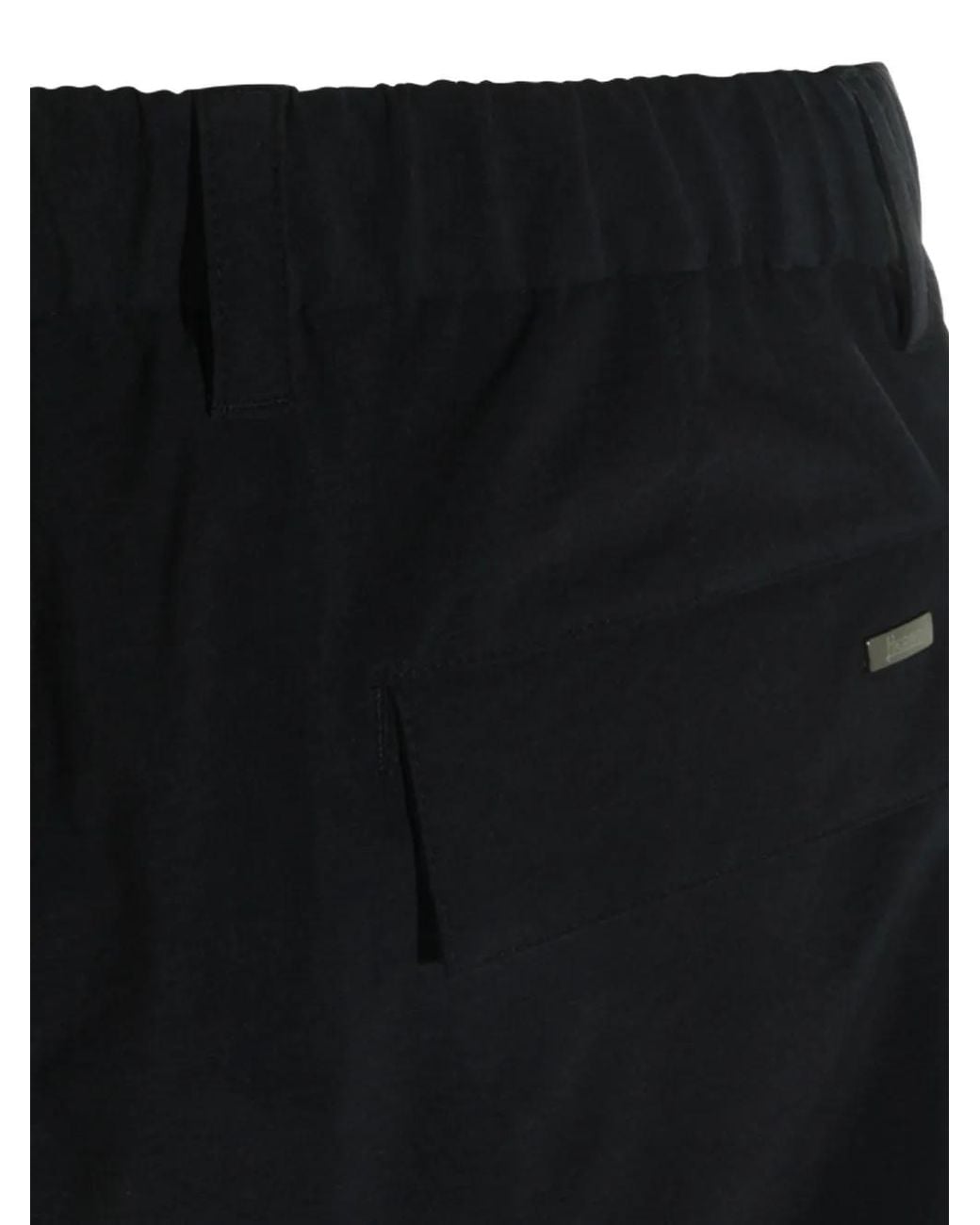 Herno Black Polyamide Polyester Elastane Pants for men