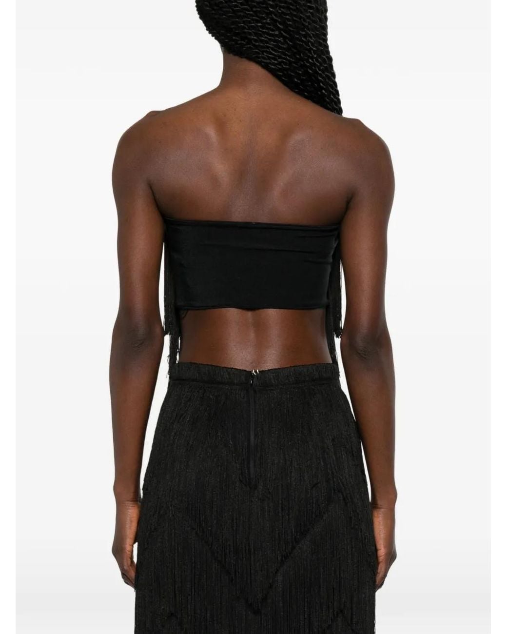 Top Con Frange di Bless in Black