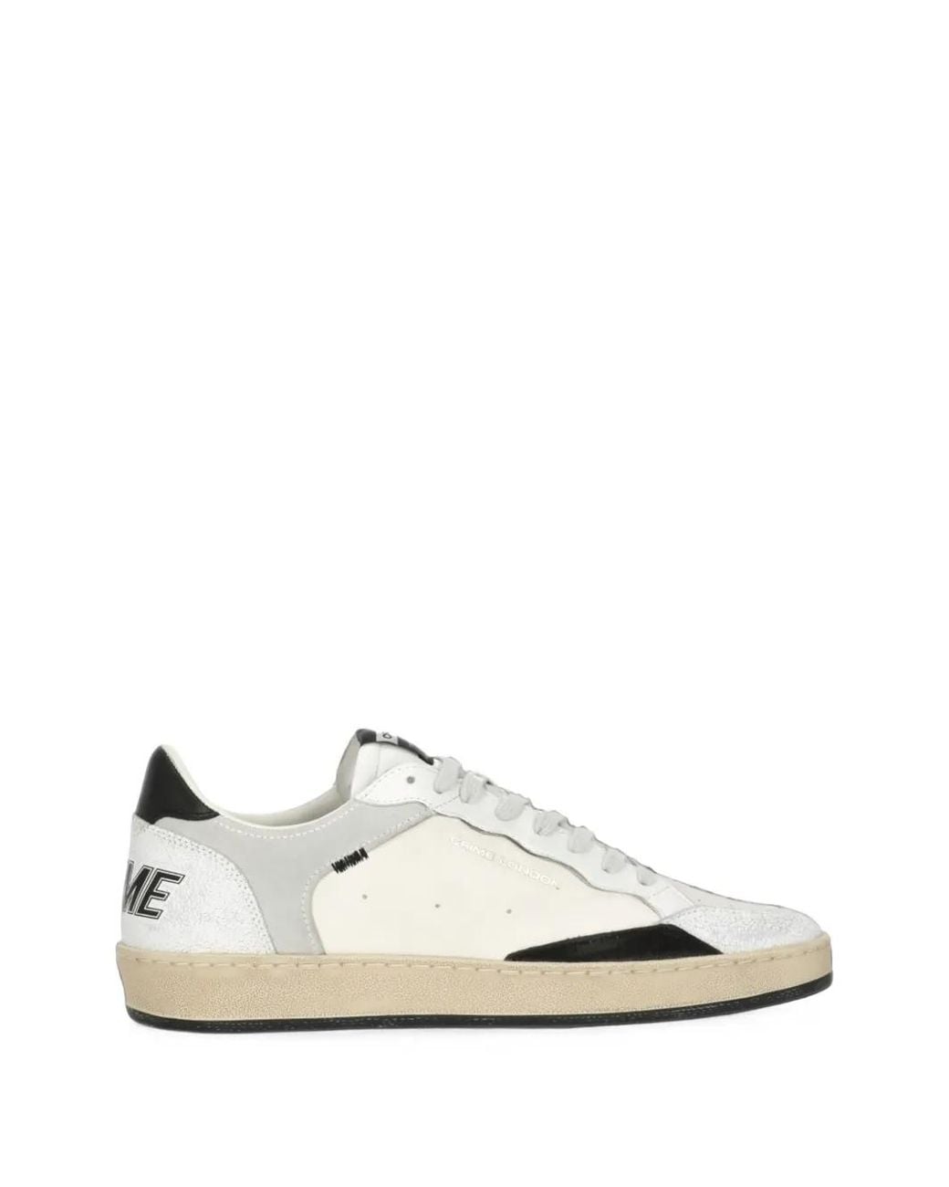 Crime London White Chelsea Panelled Sneakers for men