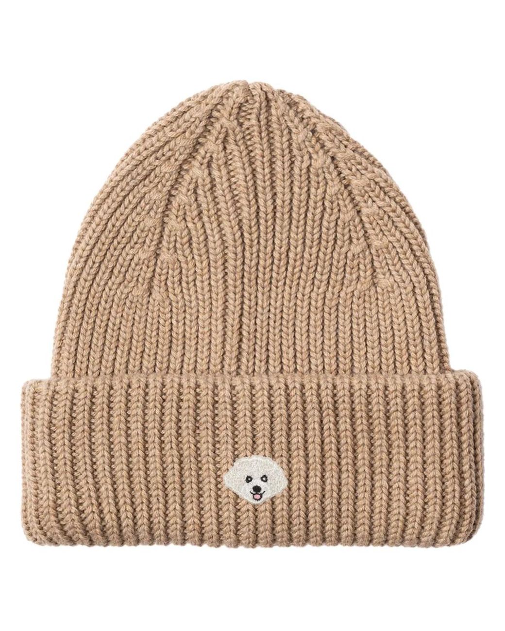 PELO FOUNDATION Natural Knitted Beanie Hat
