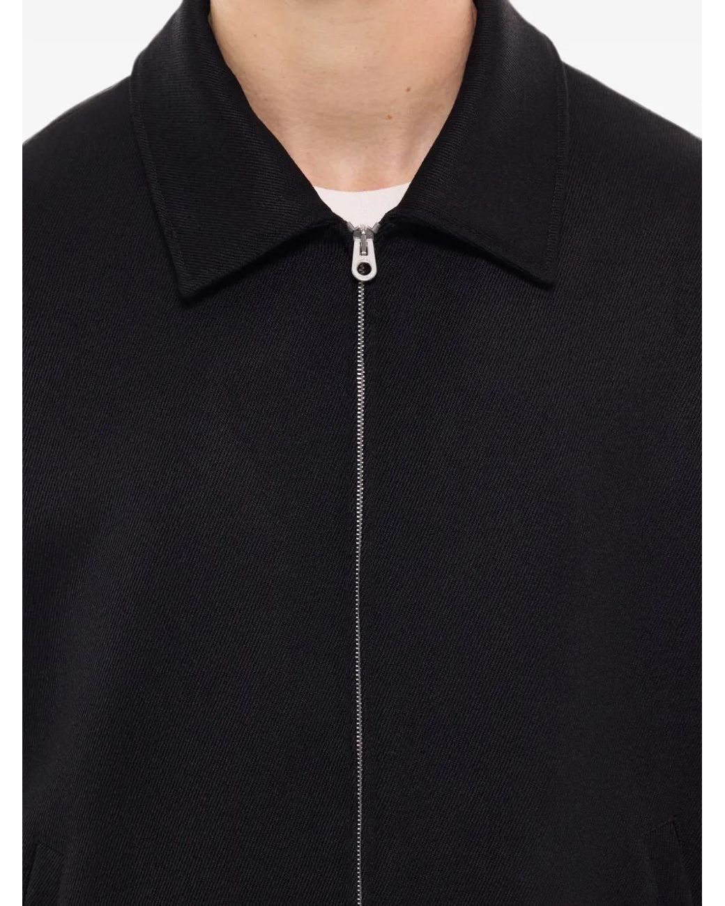 Fursac Black Veste Zippée À Col Italien for men