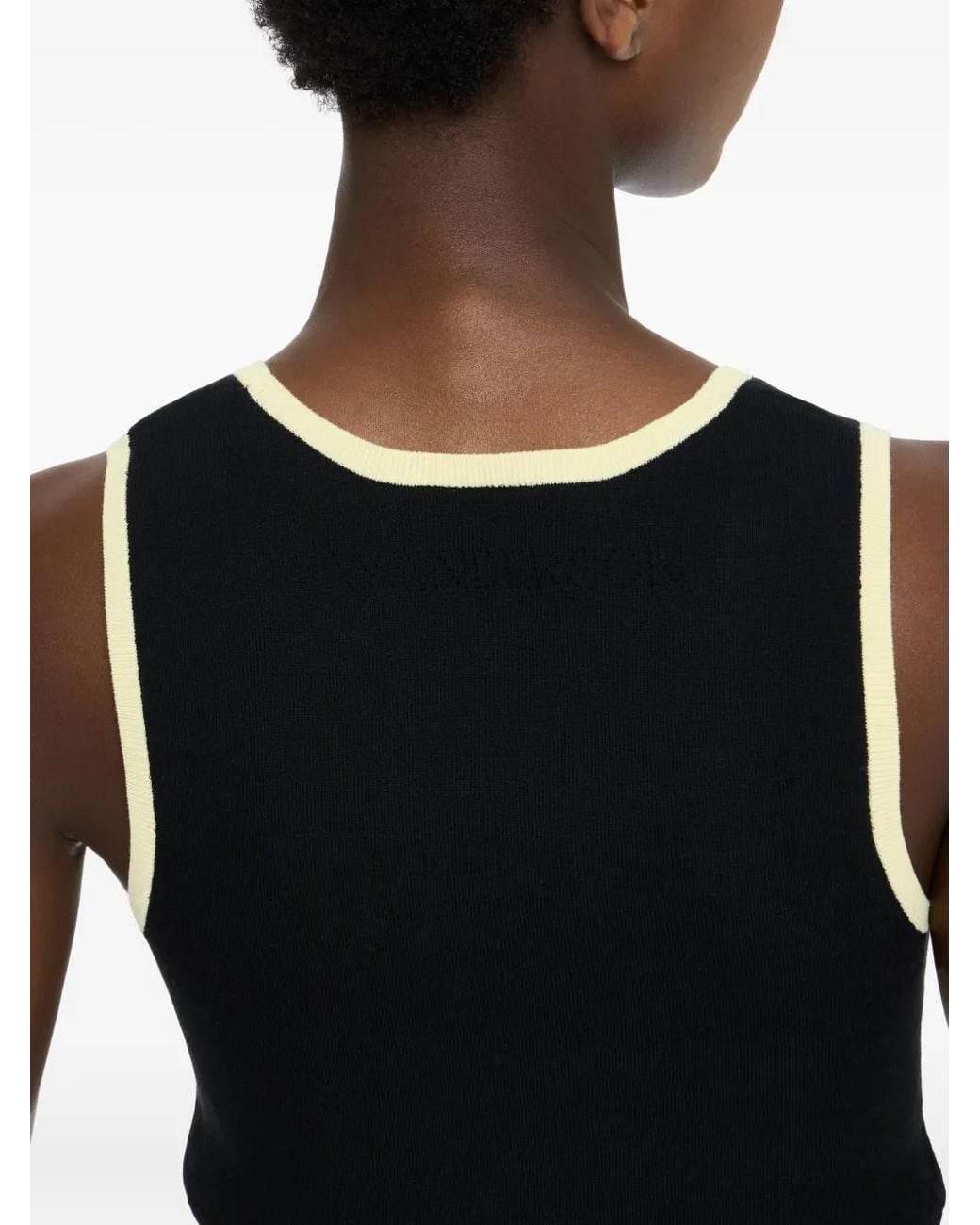 J.W. Anderson Black Contrasting-Trim Tank Top
