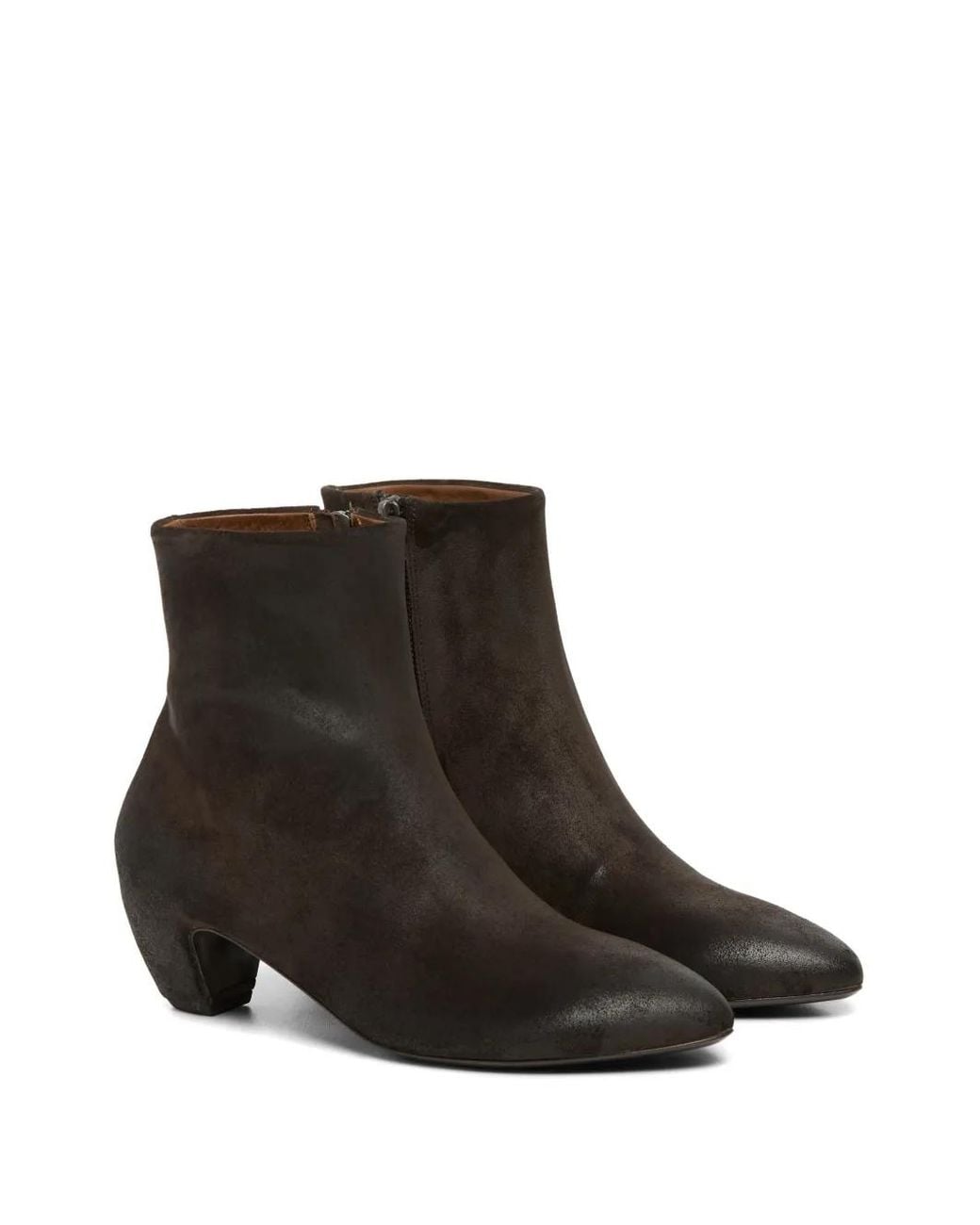 Marsèll Brown Stonda Pointed-Toe Suede Ankle Boots