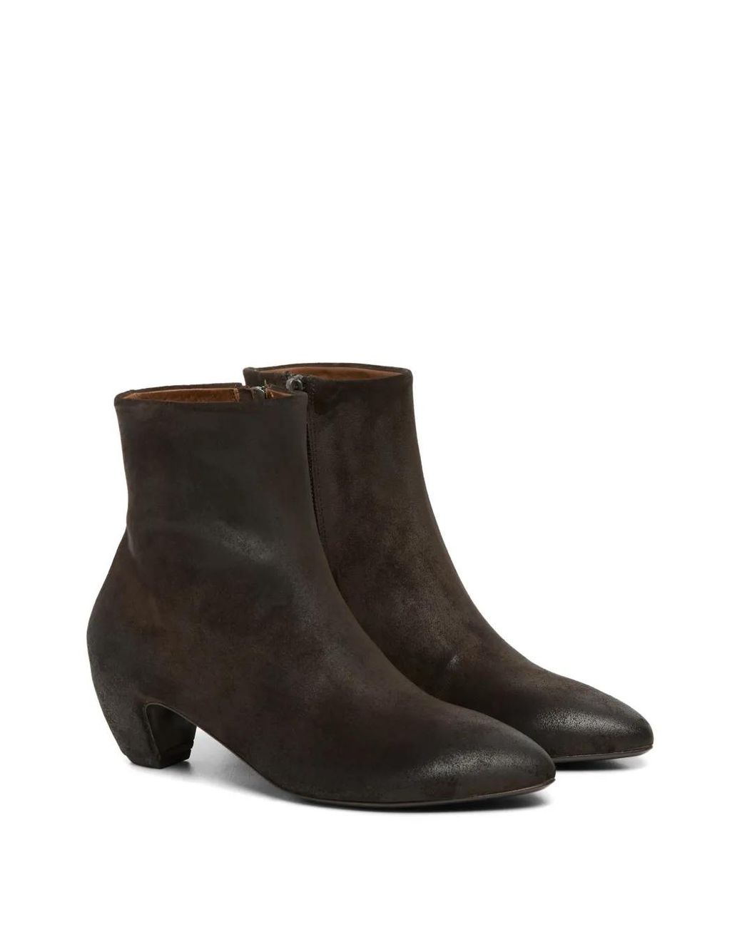 Marsèll Brown Stonda Pointed-Toe Suede Ankle Boots