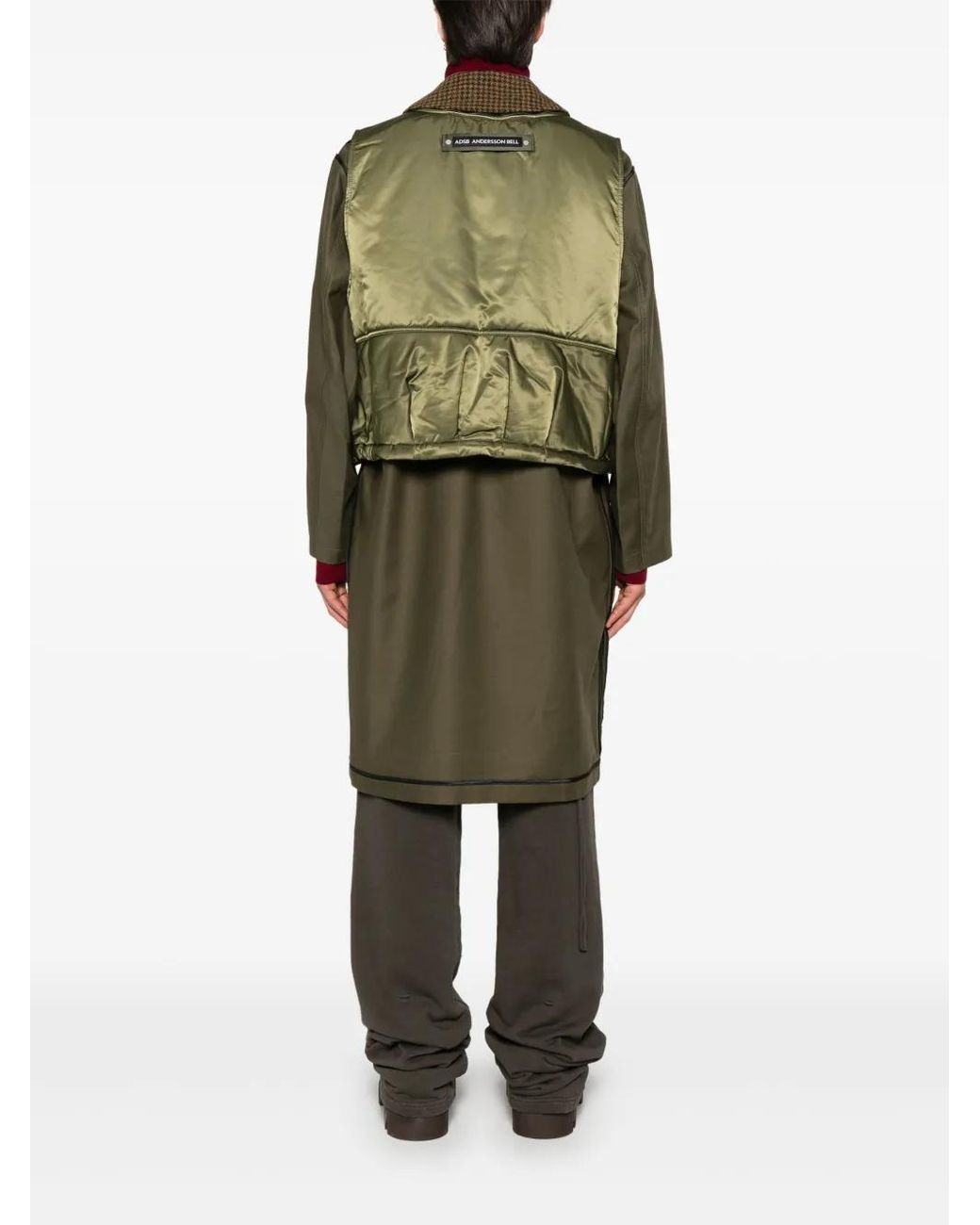 ANDERSSON BELL Green Layered Inside-Out Coat