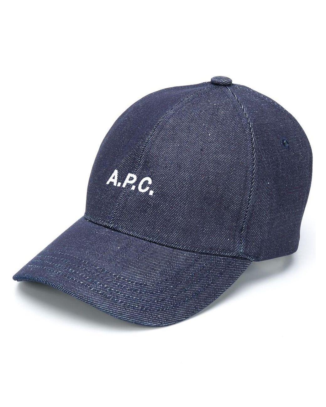 A.P.C. Embroidered Logo Denim Cap in Blue for Men - Lyst