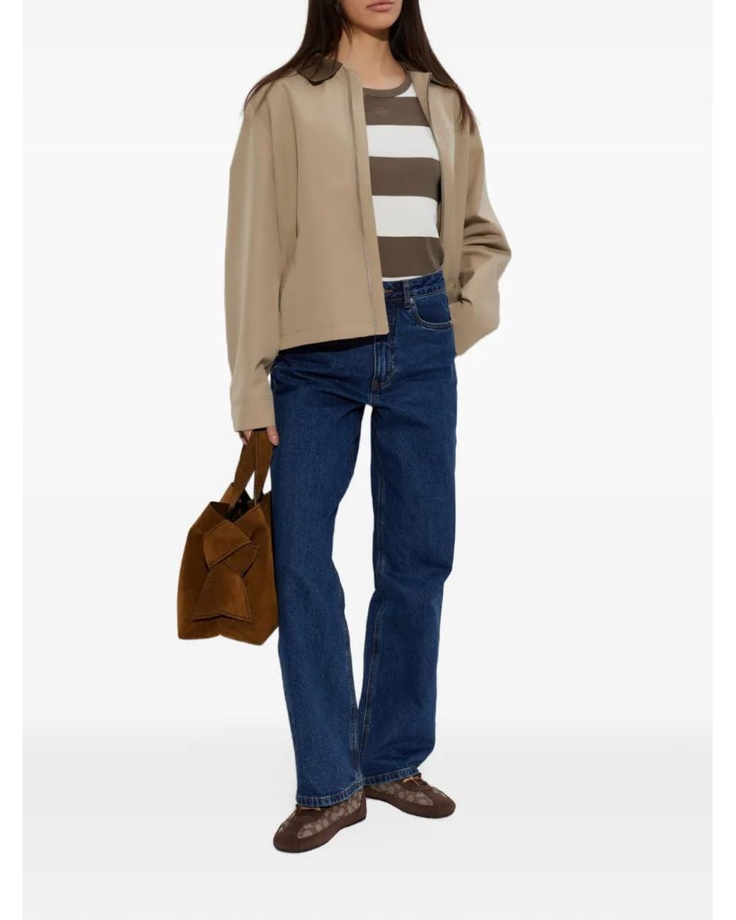 Munthe Gray Tezza Striped Top