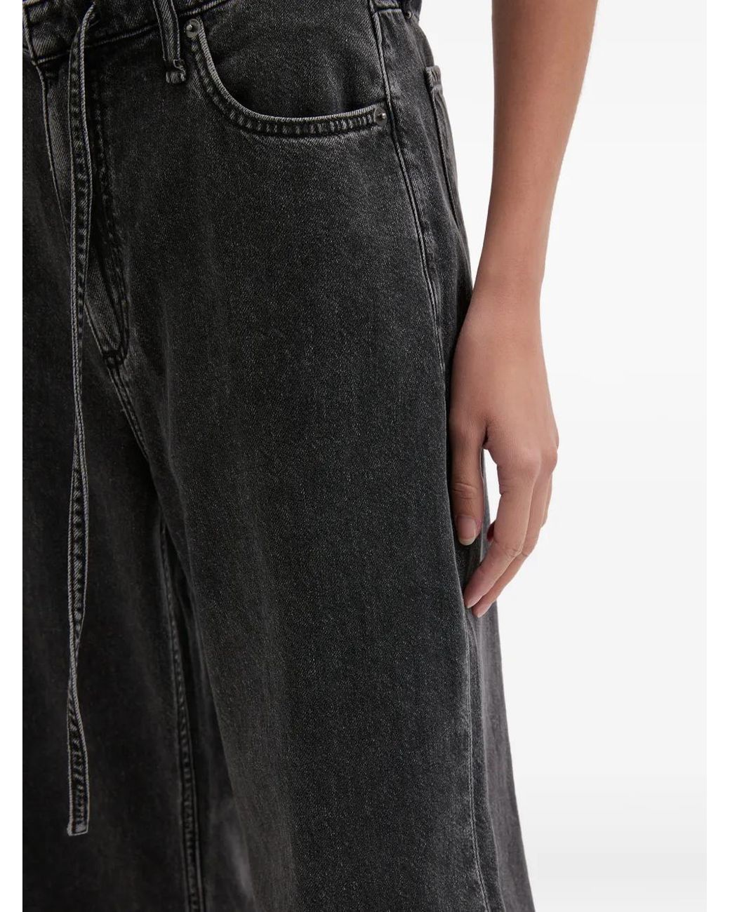 Rag & Bone Black Drawstring-Waist Jeans