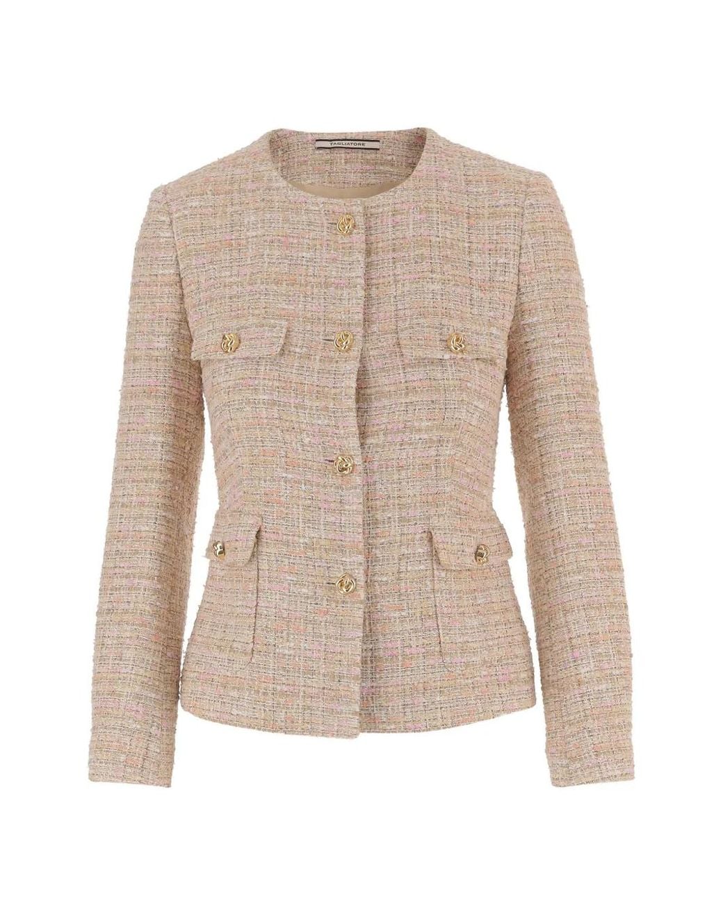 Chaqueta Con Bolsillos Con Solapa Tagliatore de color Natural