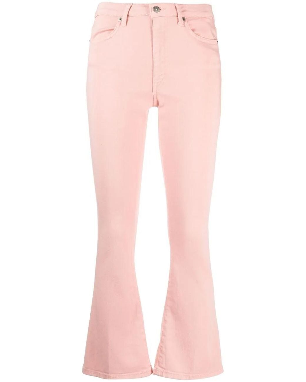 Dondup Pink Low-Rise Flared Trousers