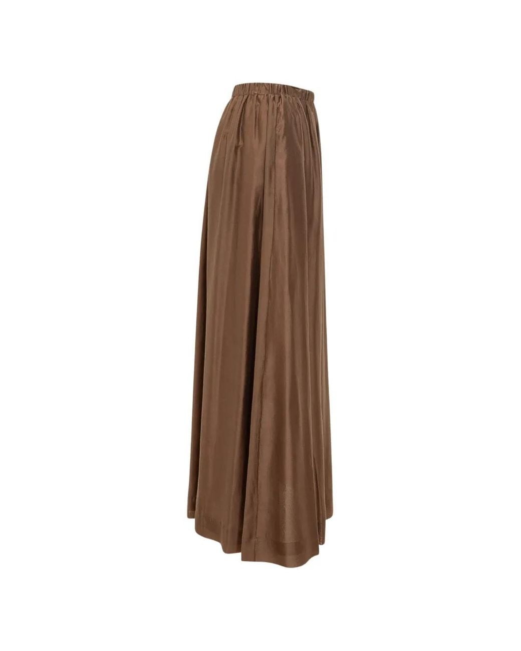 LE SULLY STUDIO Brown Elasticated Waist Maxi Skirt