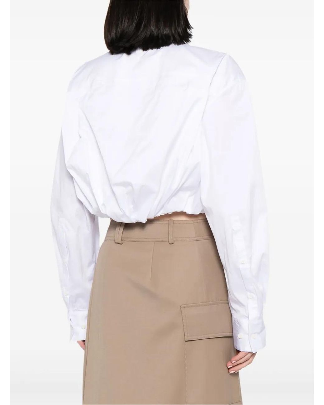 JNBY White Flower-Detailing Cotton Shirt