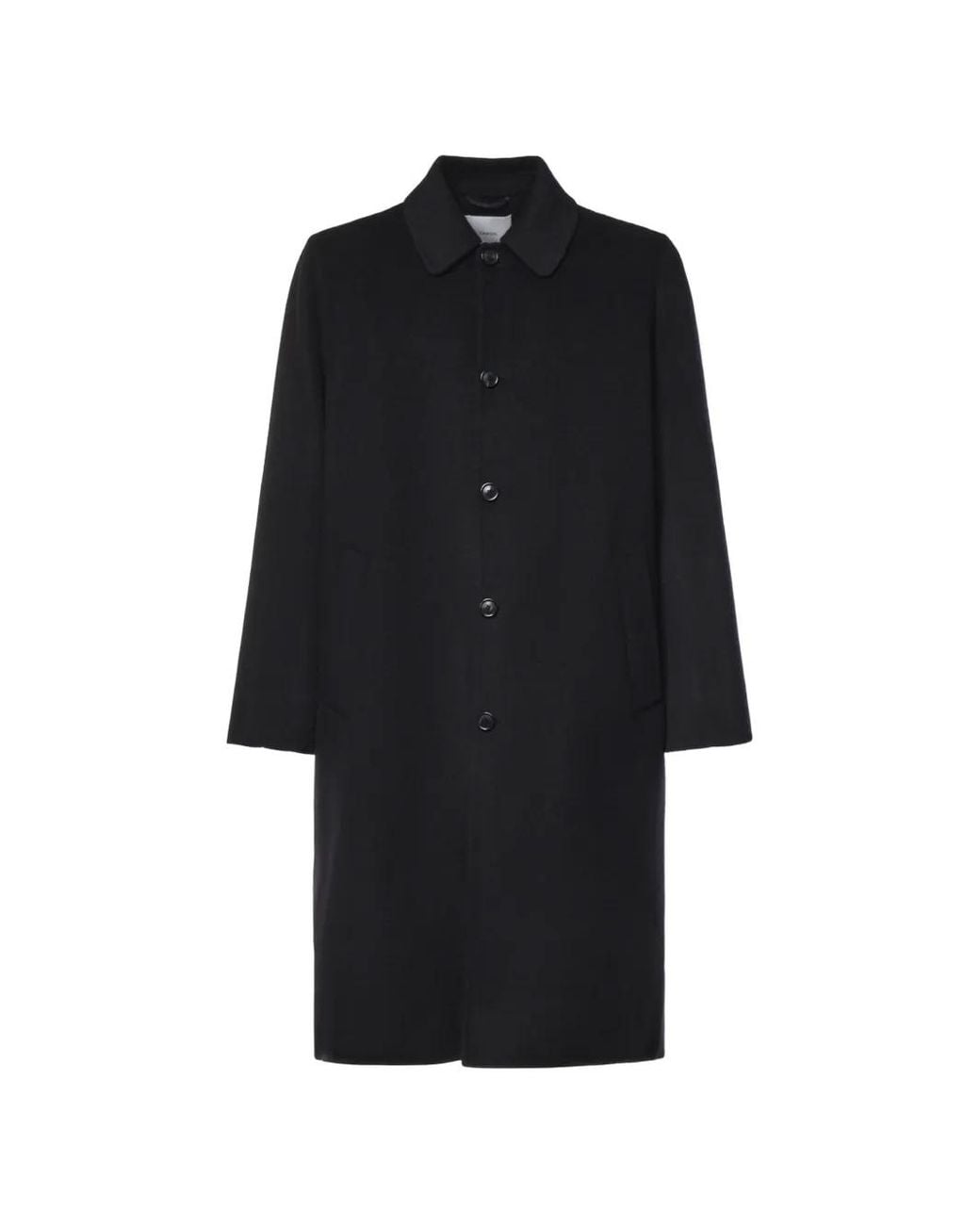 Grifoni Black Single-Breasted Coat for men