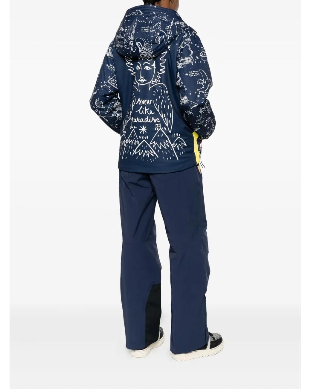 Rossignol Blue X Jcc Constellation-Print Hooded Ski Jacket
