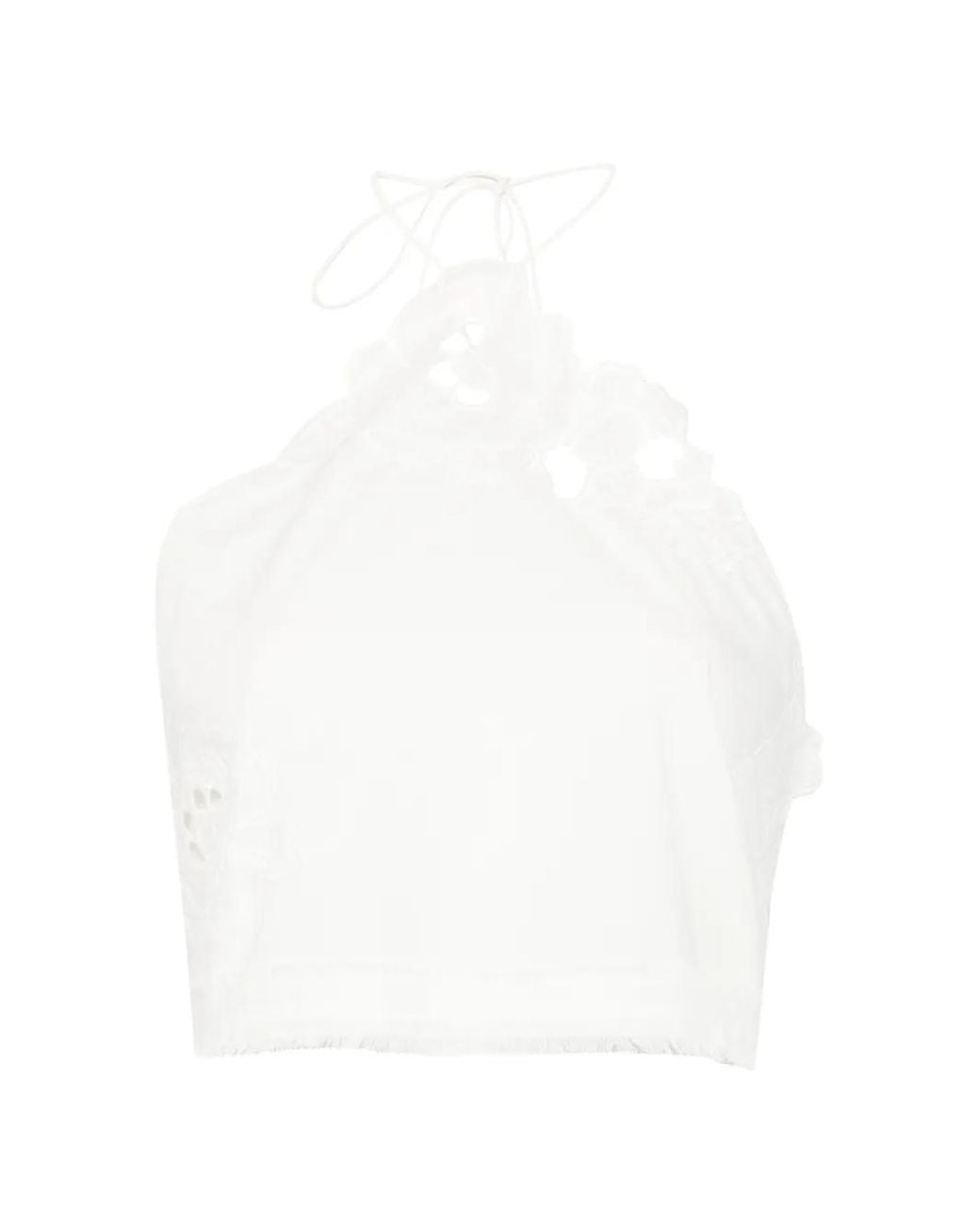 Sir White Klara Floral-Embroidered Top