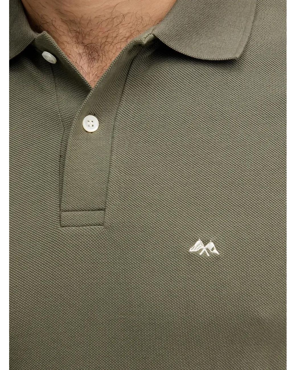 Lindbergh Green Logo-Embroidered Polo Shirt for men