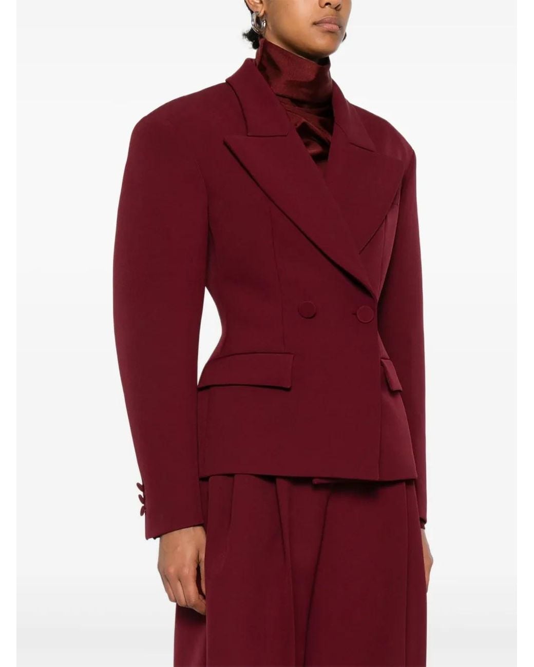 ANDAMANE Red Double-Breasted Jacket