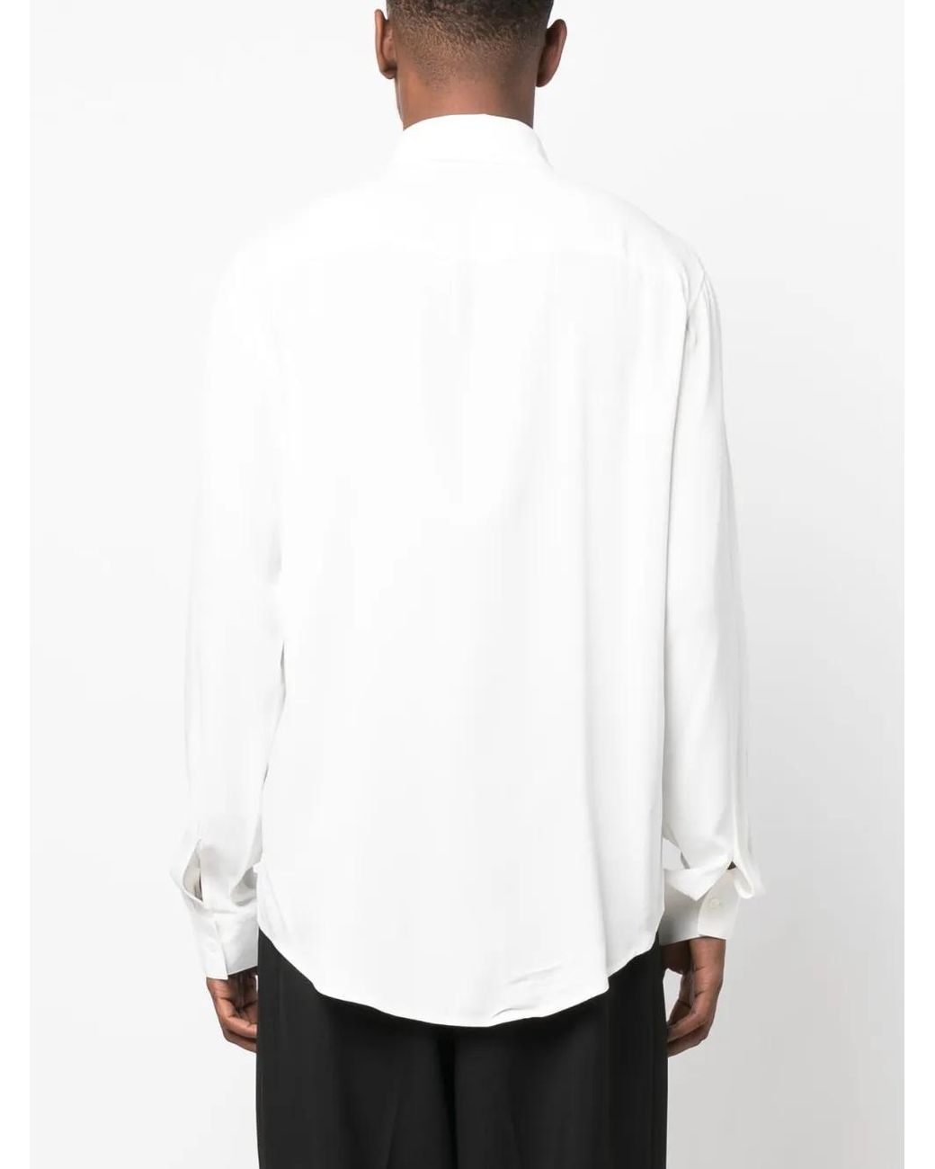Patrizia Pepe White Long-Sleeved Button-Up Shirt for men