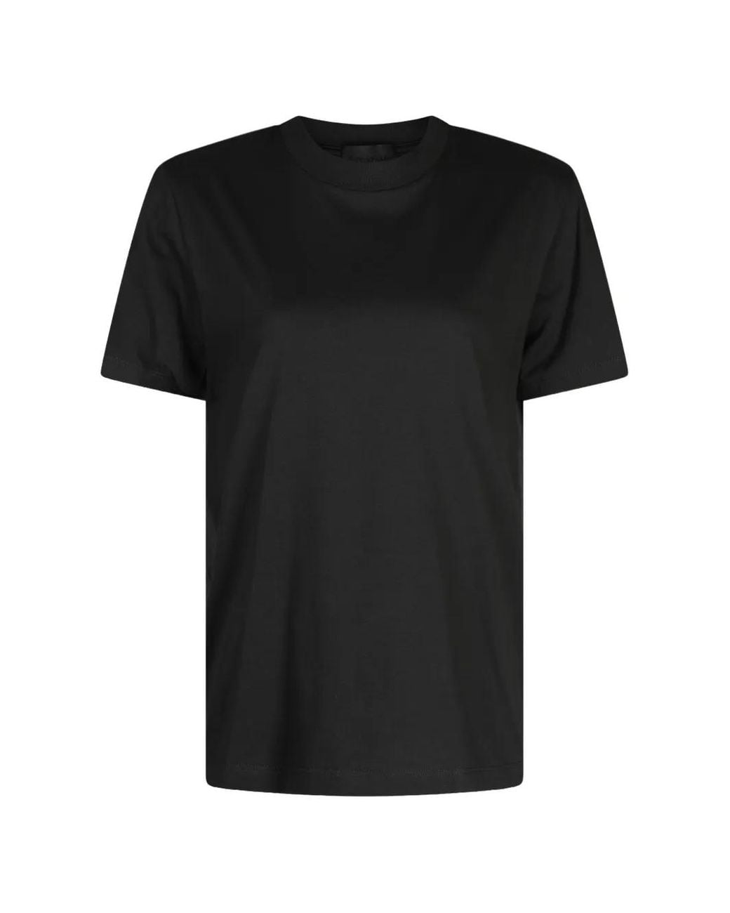 Moncler Black T-Shirt En Coton