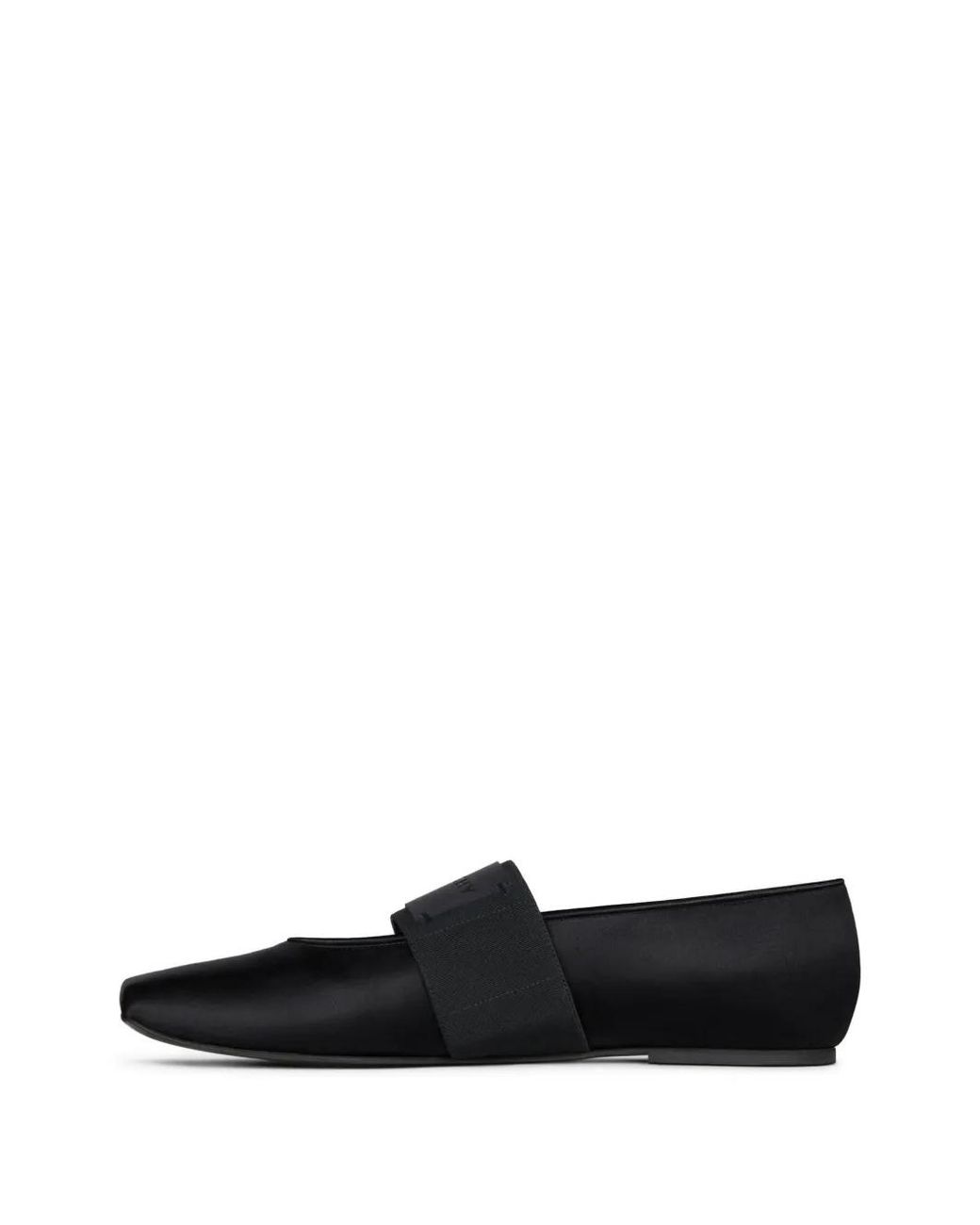 Givenchy White Eckige Ballerinas Aus Satin
