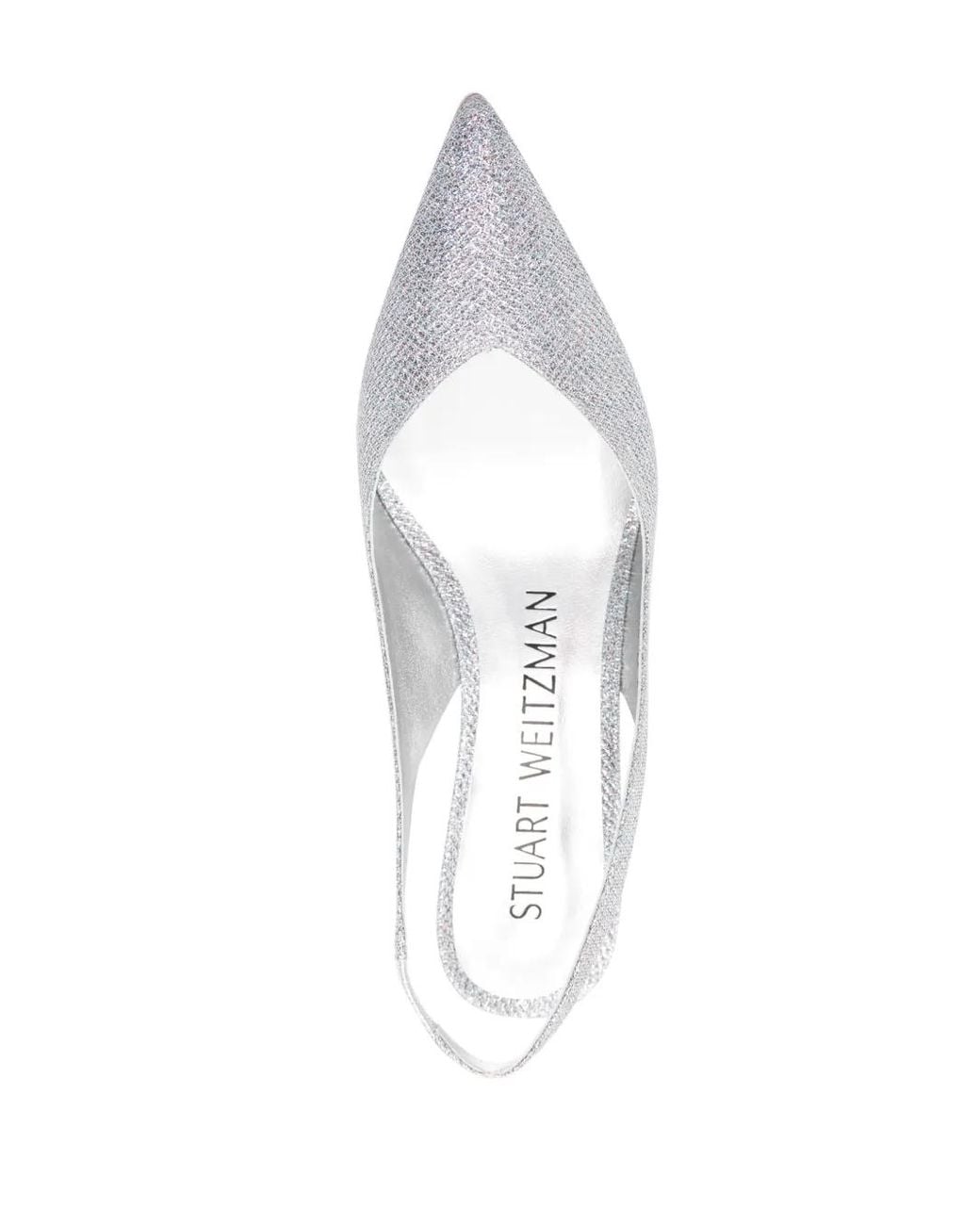 Stuart Weitzman White Eva 75Mm Slingback Pumps