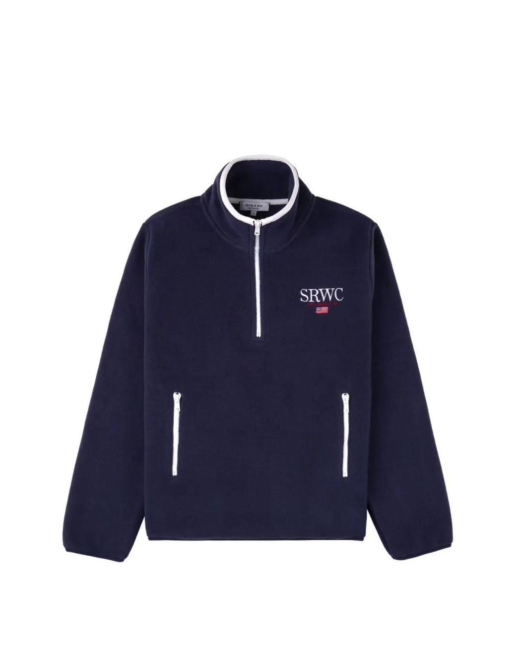Sporty & Rich Blue Zip Fleece Jacket