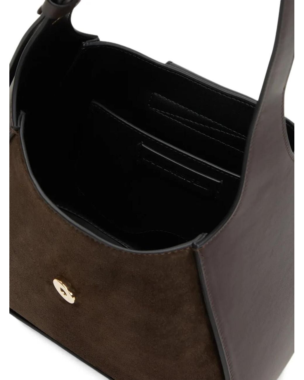 Karl Lagerfeld Black K/Signature Suede Shoulder Bag