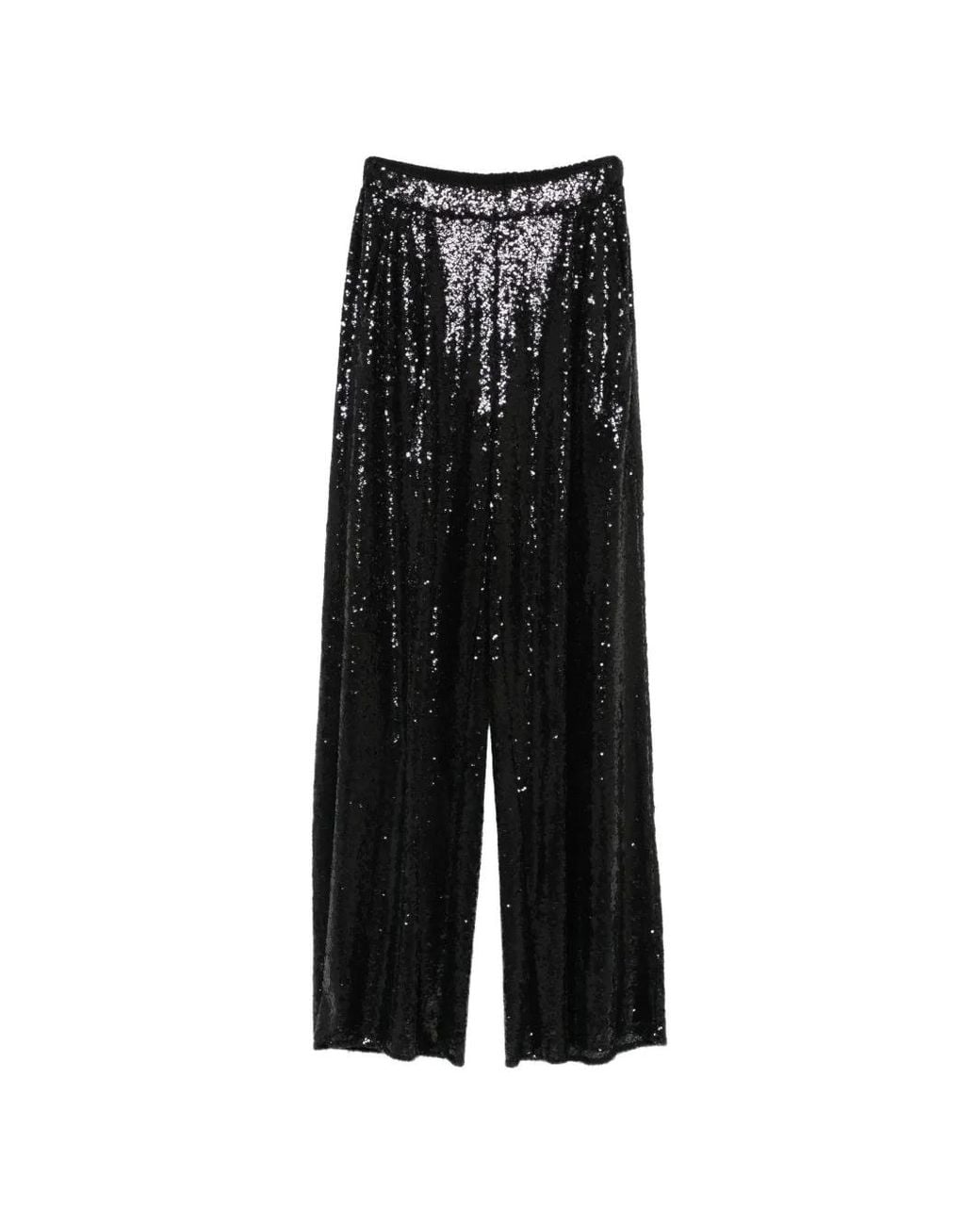 Amazuìn Black Gal Sequins Wide-Leg Trousers