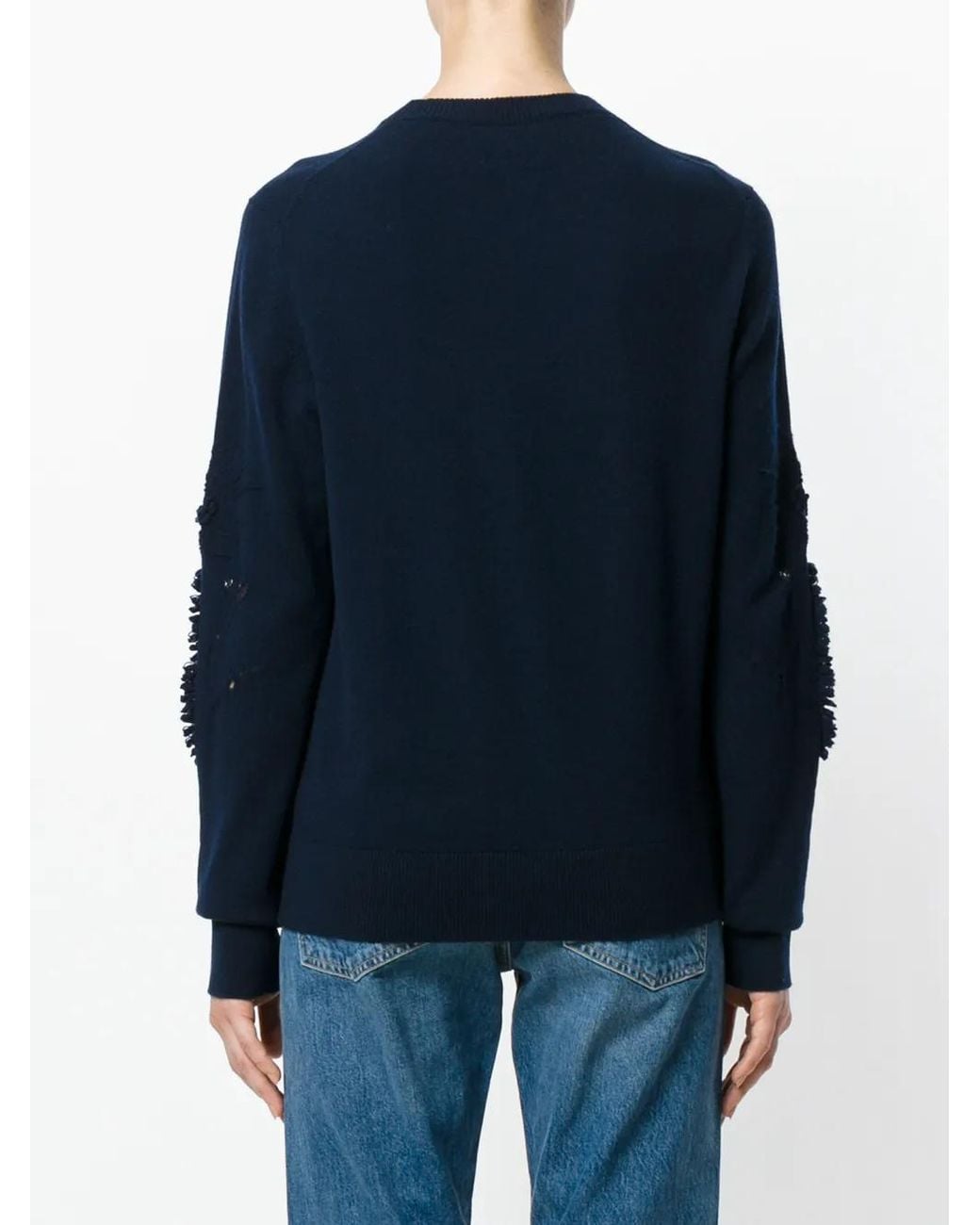 Barrie Blue Romantic Timeless Cashmere Round Neck Pullover