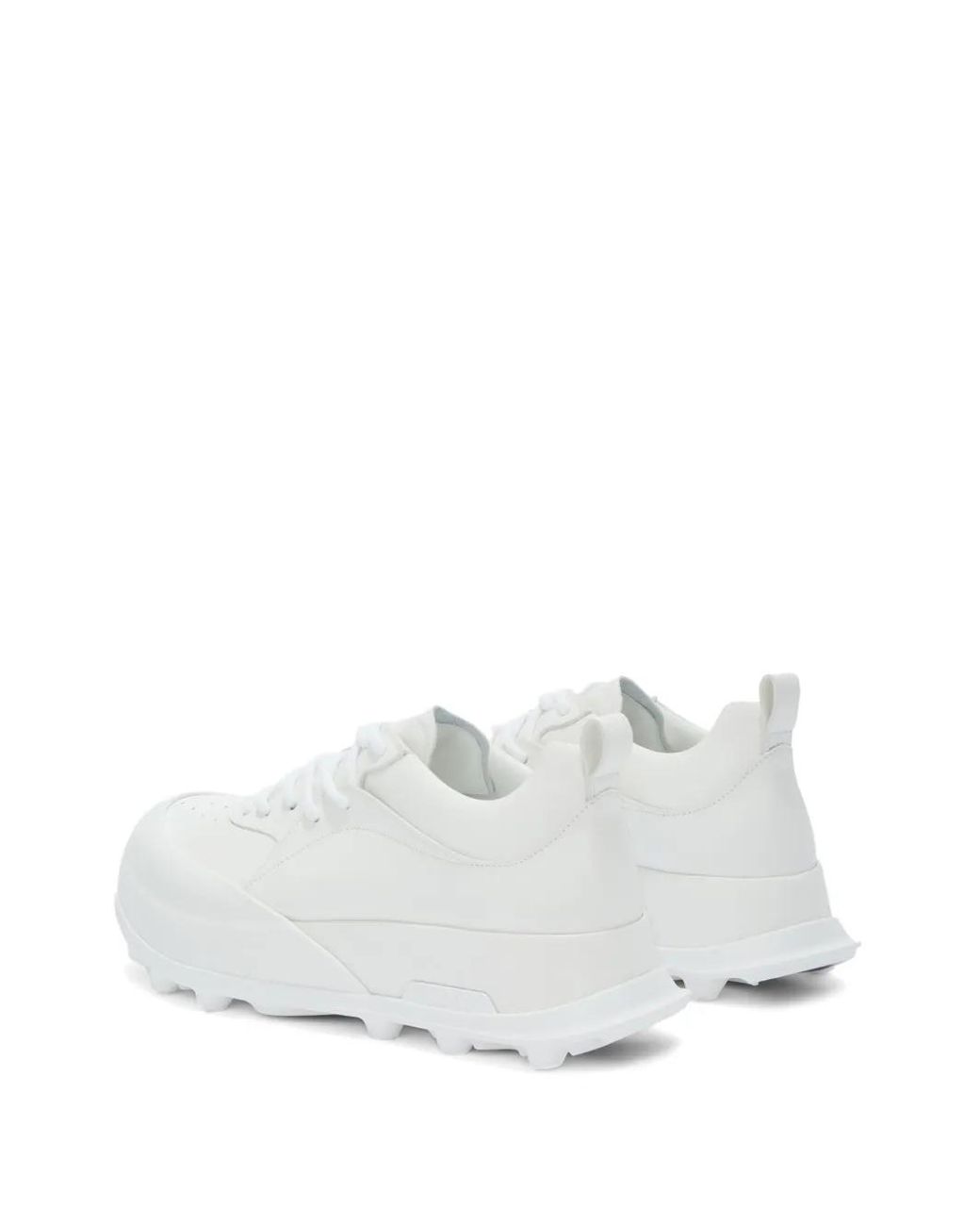 Jil Sander White Orb Leather Sneakers for men