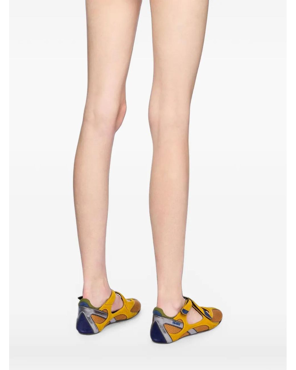 The Attico Yellow 'Floor 01' Mustard Ballerina Flat