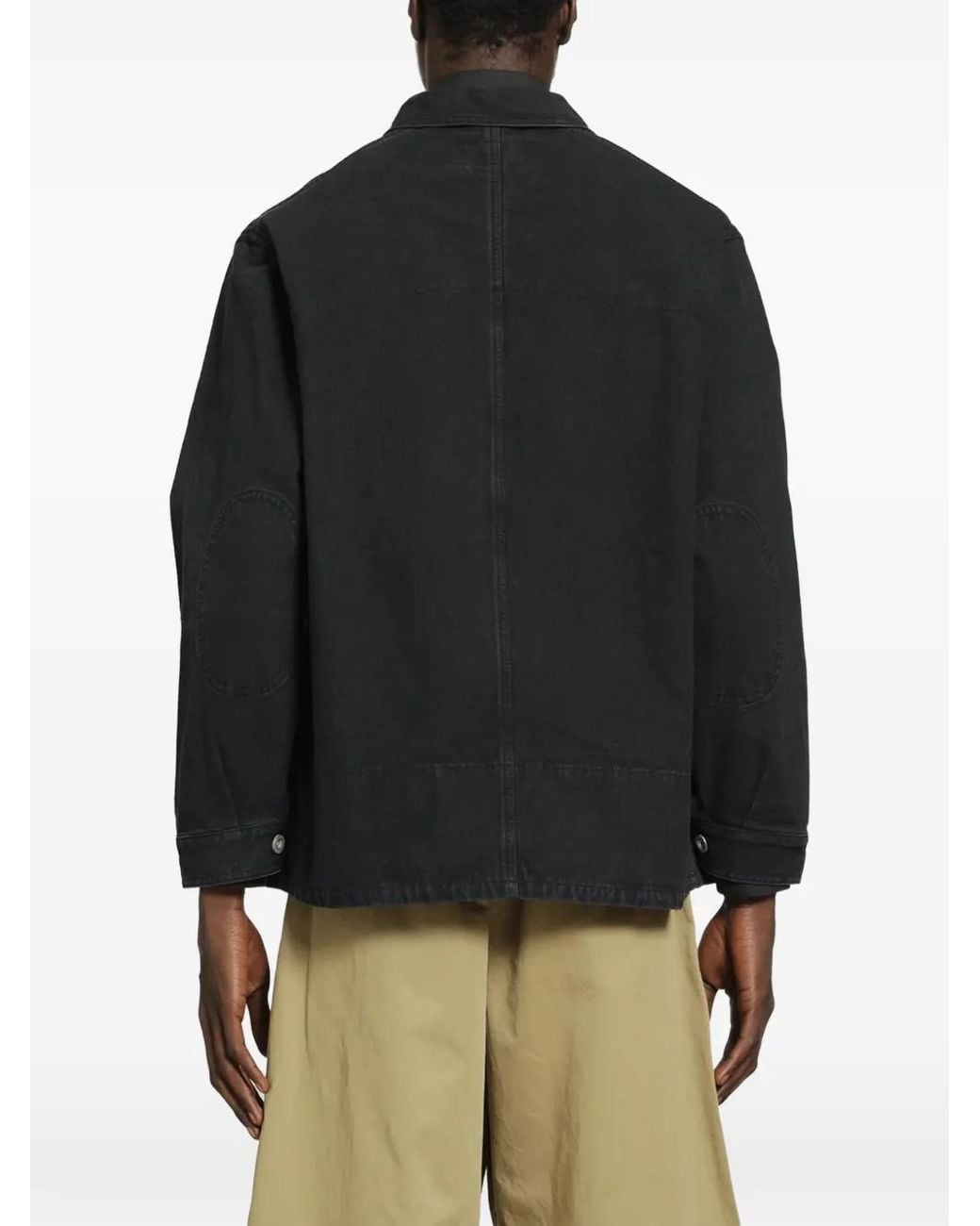 Comme des Garçons Black Patch-Pocket Cotton Overshirt for men