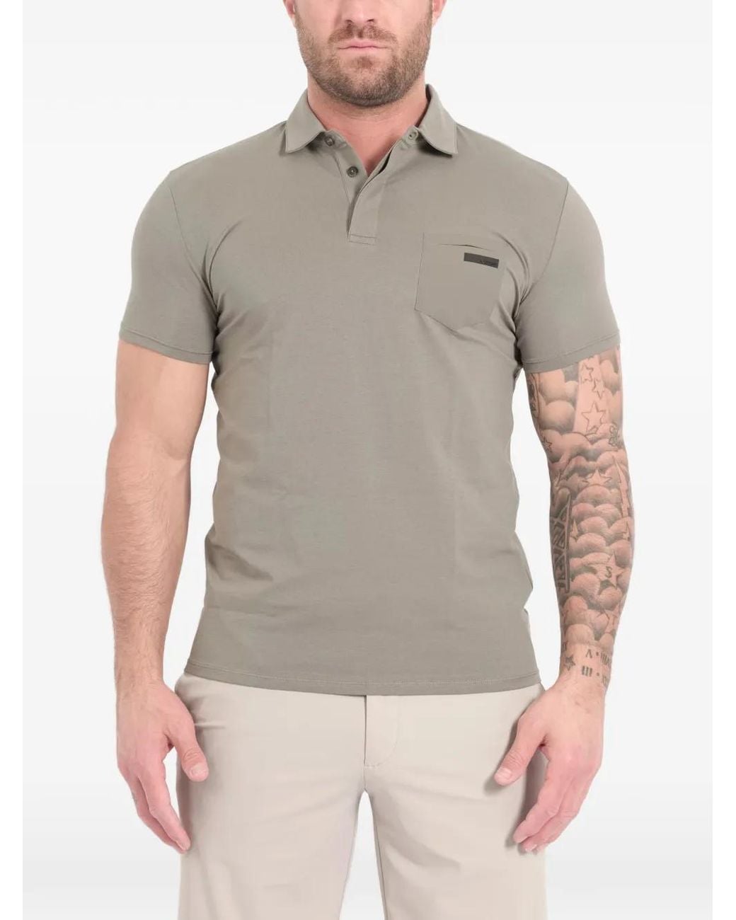 Rrd Gray Patch Pocket Polo Shirt for men