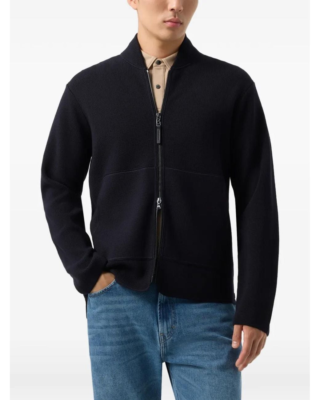 Bogner Blue Everest Wool Cardigan for men