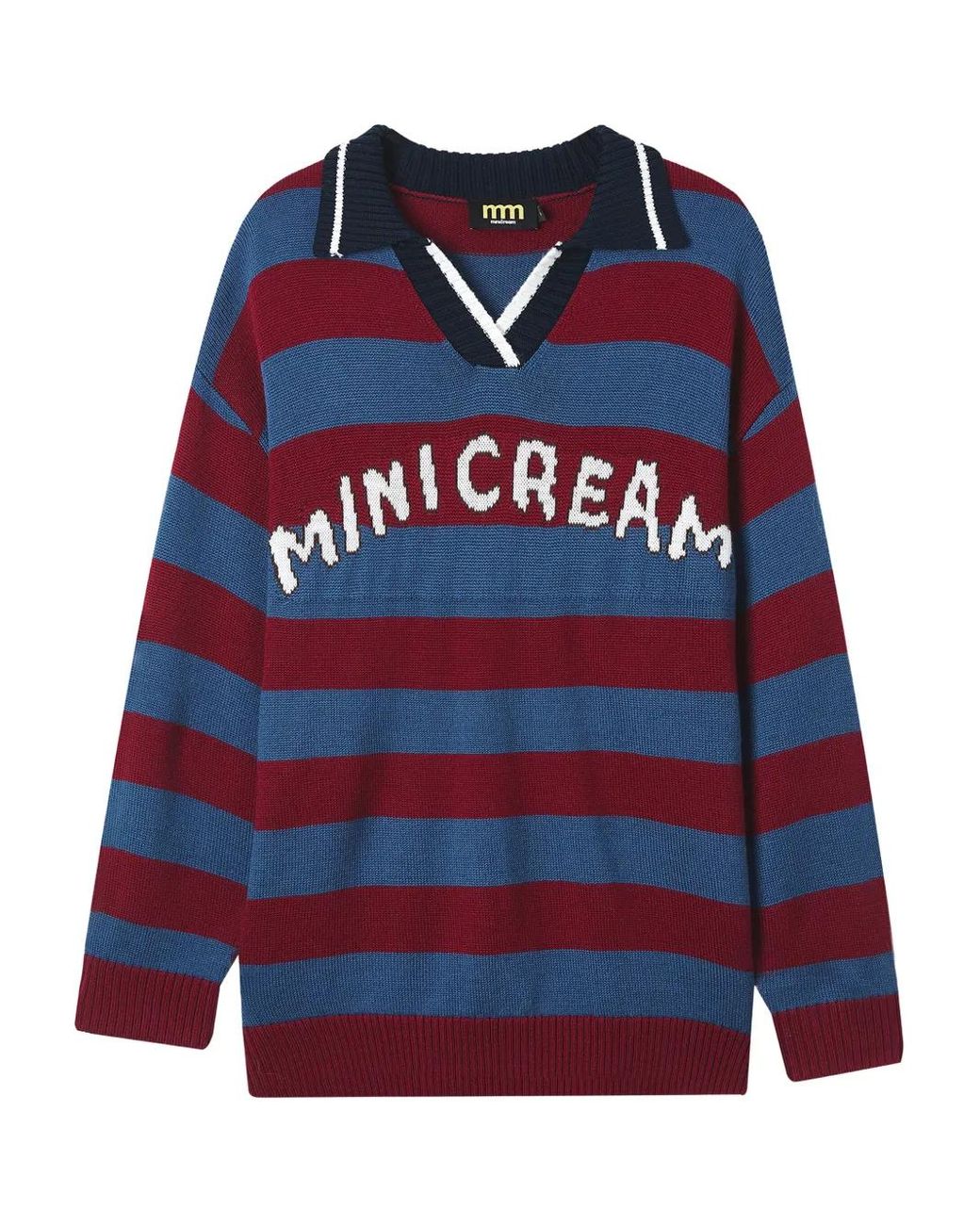 Jersey A Rayas Mini Cream de color Blue