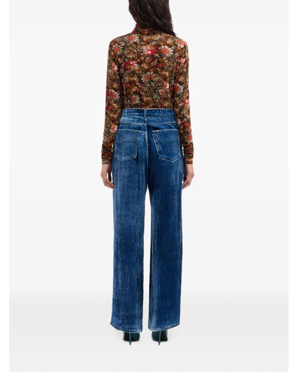 Pierre Louis Mascia Blue Kandox Straight-Leg Trousers