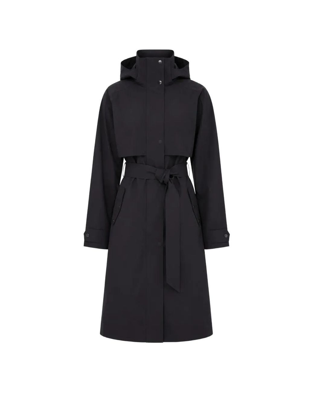 The Upside Blue James Belted Hooded Coat