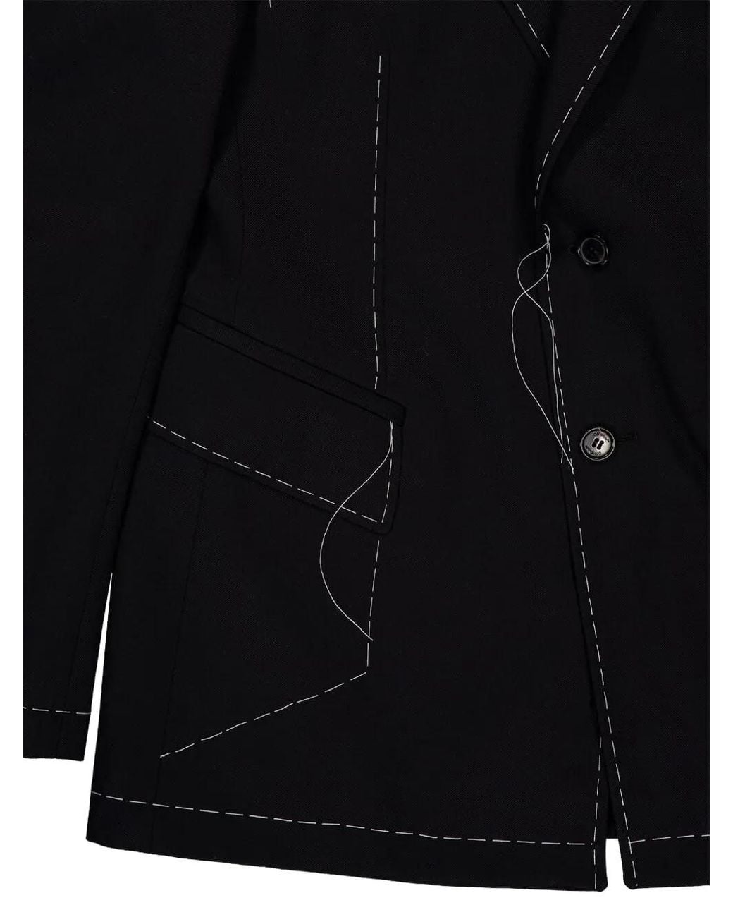 Off-White c/o Virgil Abloh Black Stitch Single-Breasted Blazer for men