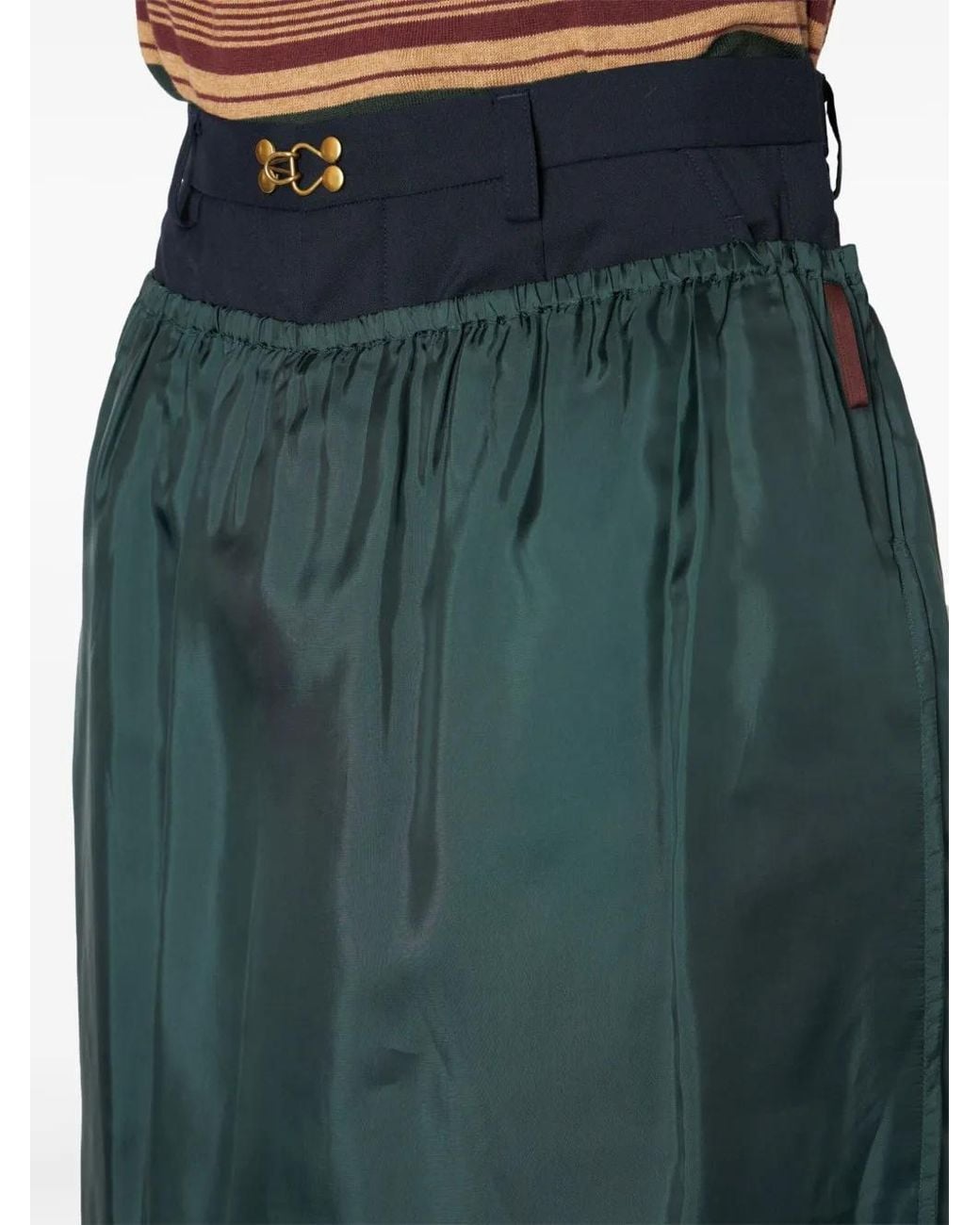 Kolor Green Logo-Patch Skirt Trousers